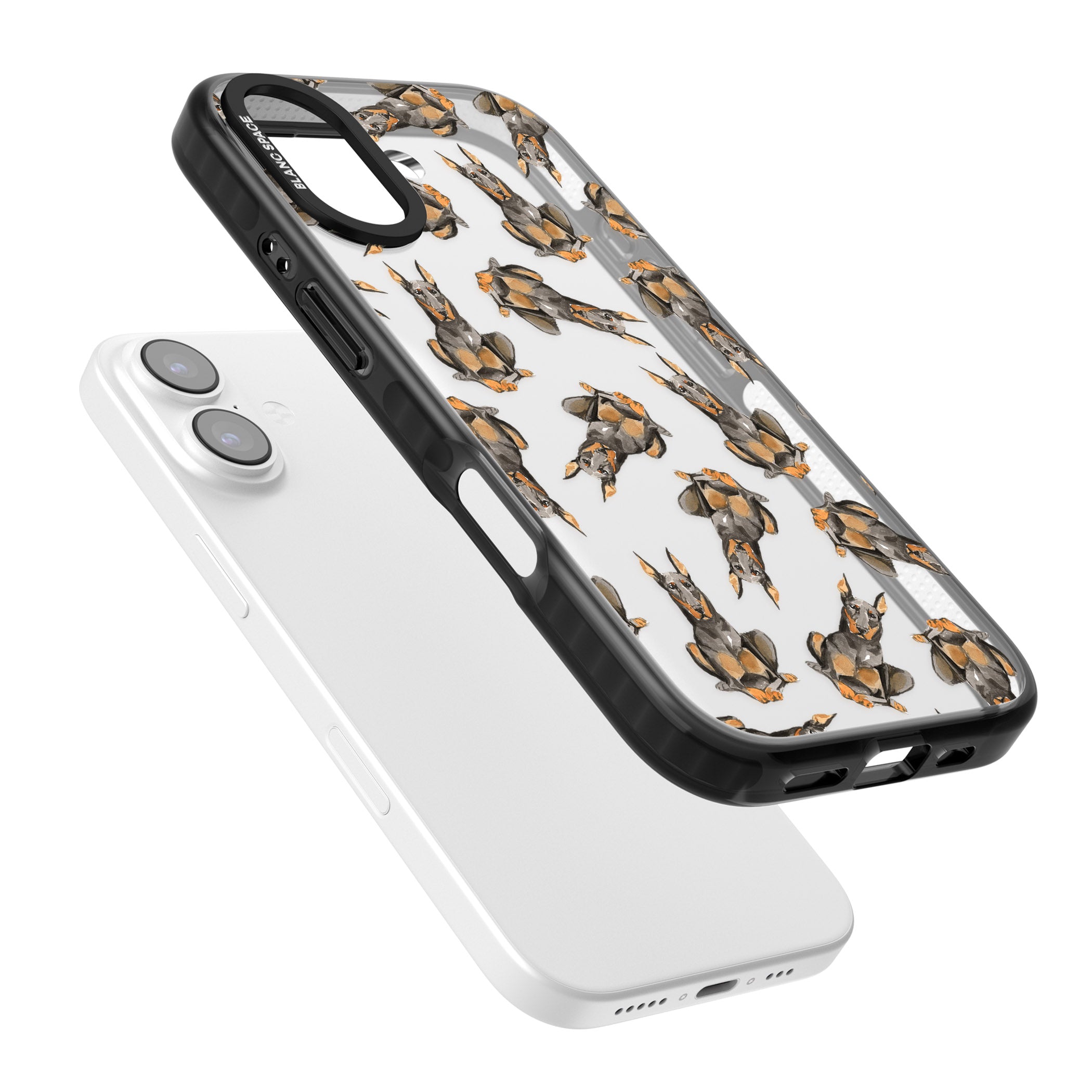 Doberman Watercolor Dog iPhone 17 Impact Black Phone Case Colours