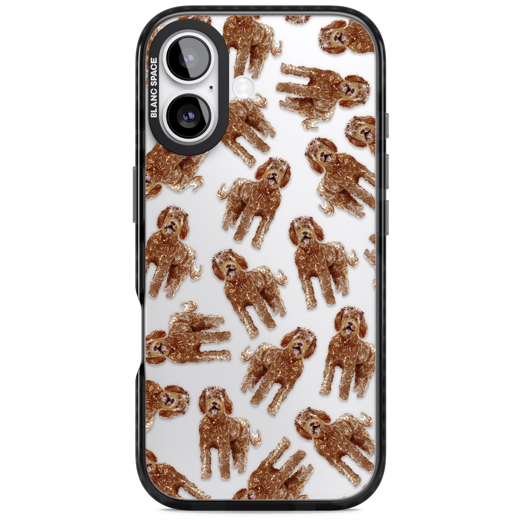 Labradoodle Brown Pattern iPhone 17 Impact Black Phone Case