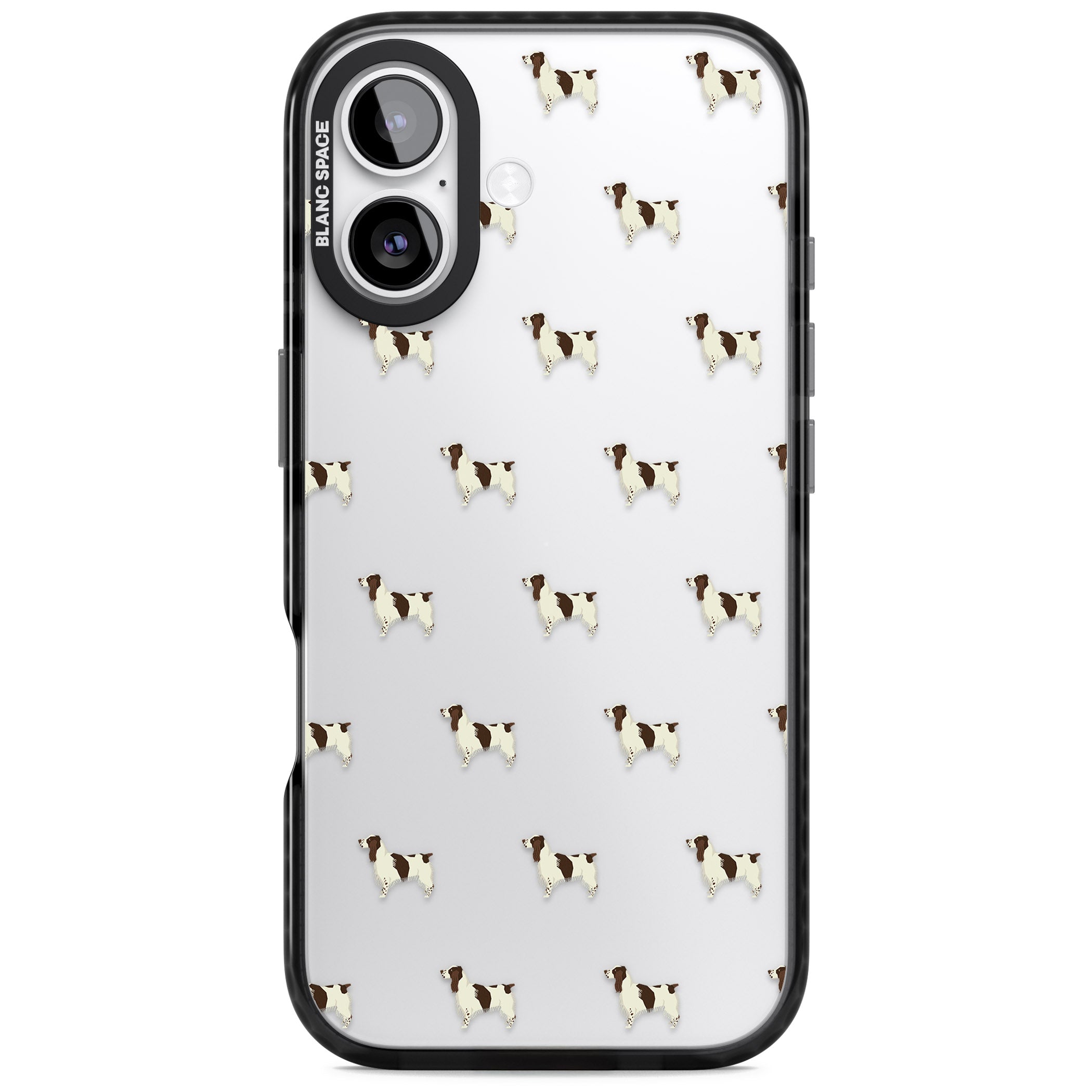Spaniel Pattern iPhone 17 Impact Black Phone Case