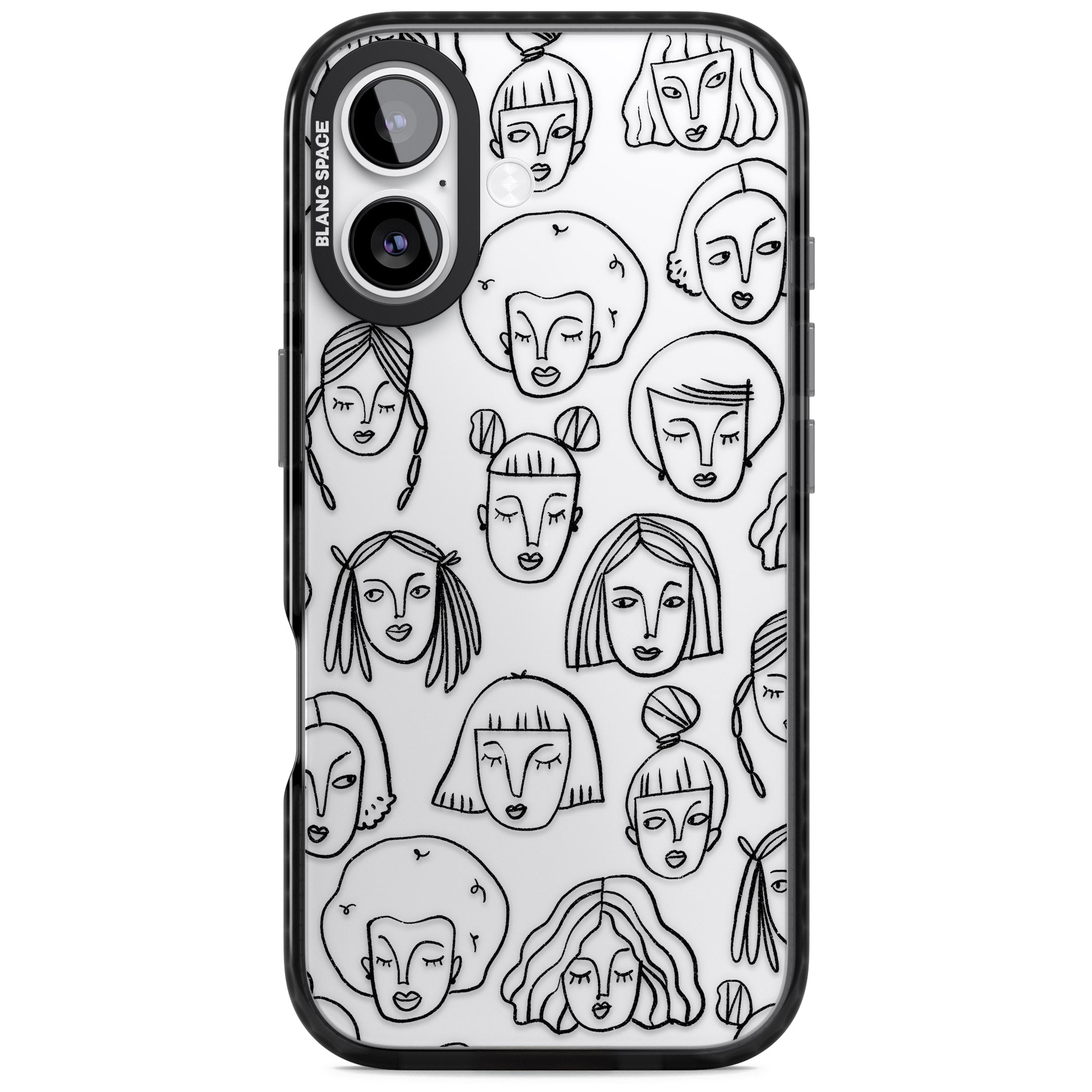 Doodle Face iPhone 17 Impact Black Phone Case