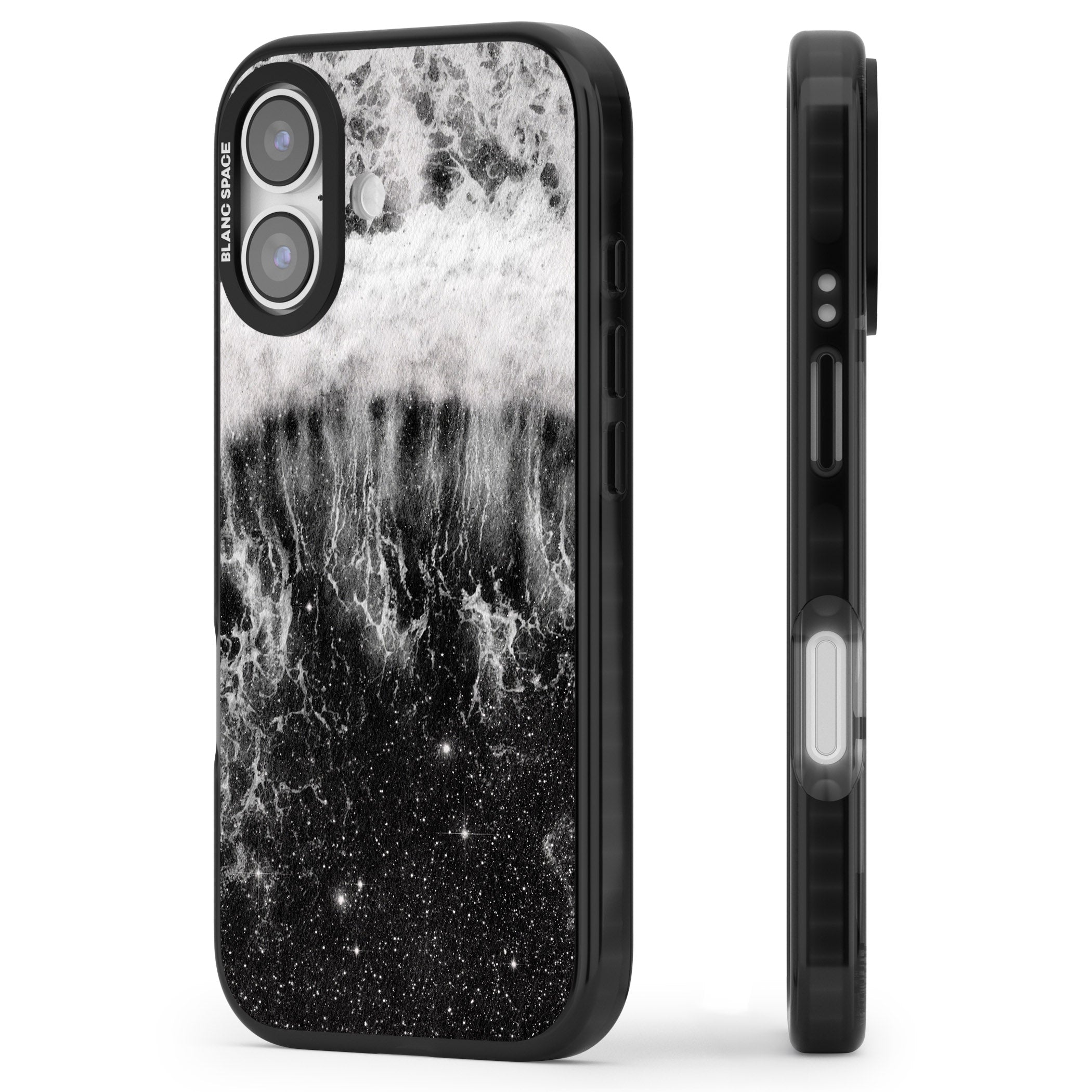 Deep Wave iPhone 17 Impact Black Phone Case Side Profile