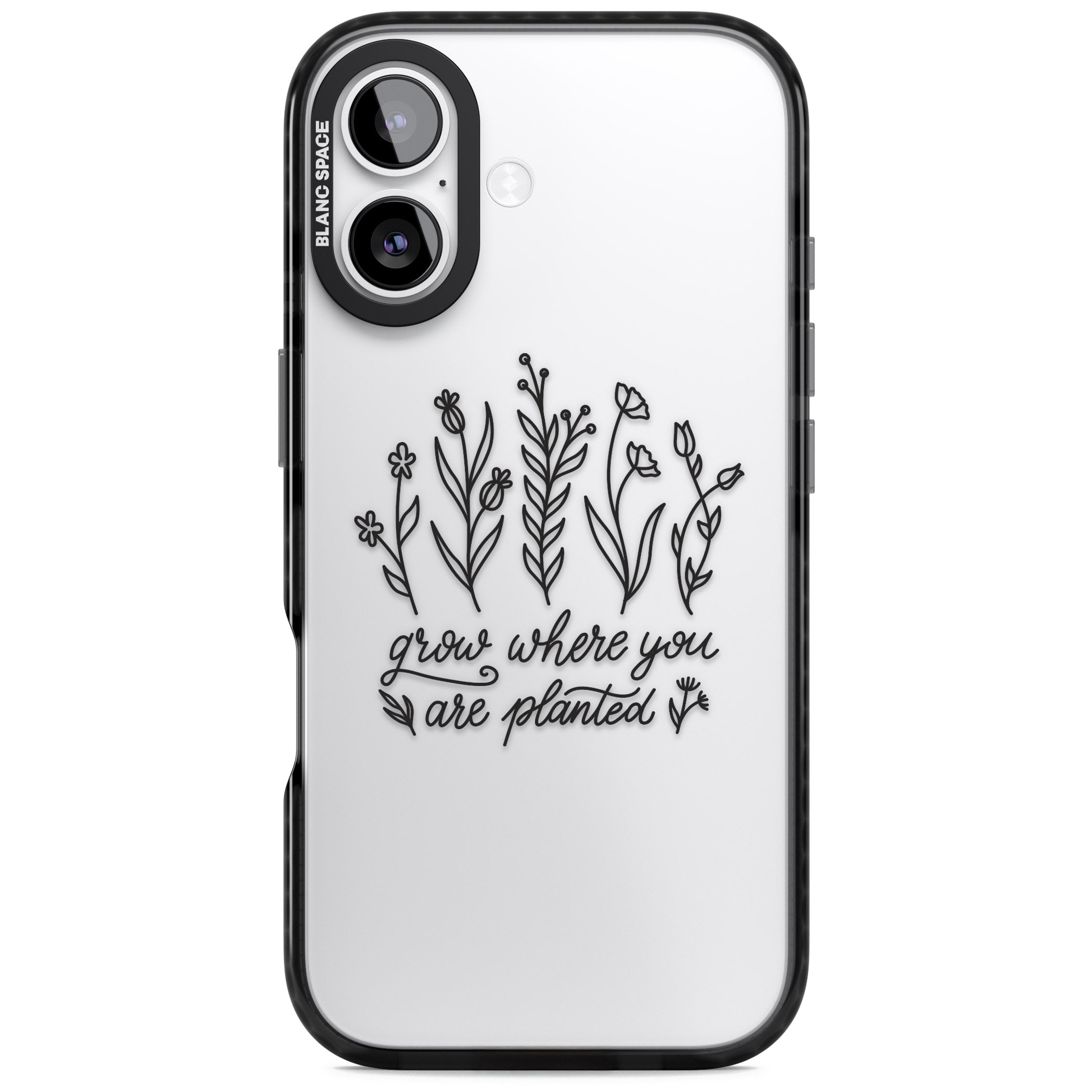 Grow Where You Are Planted iPhone 17 Impact Black Phone Case