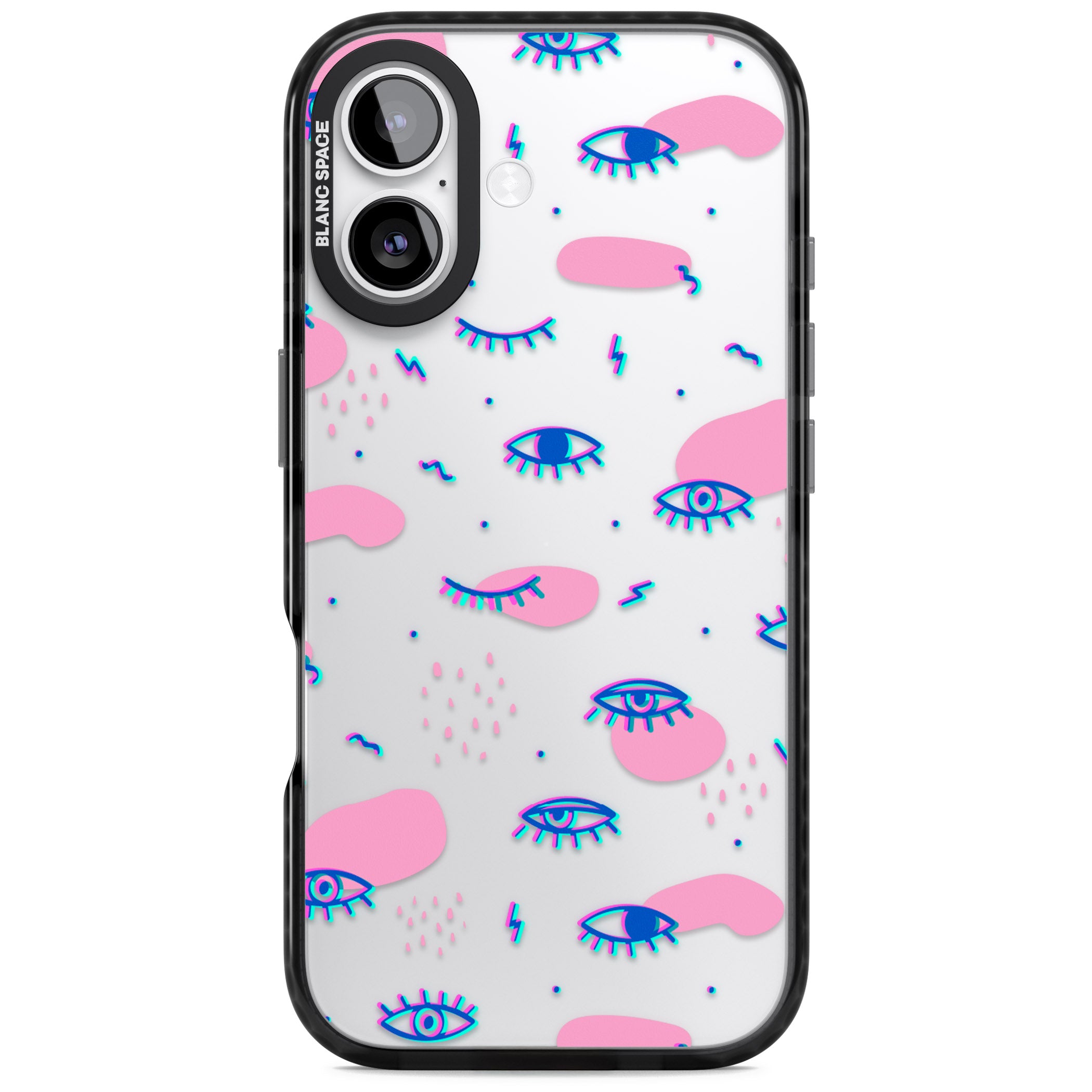 Pink Eye Pattern iPhone 17 Impact Black Phone Case