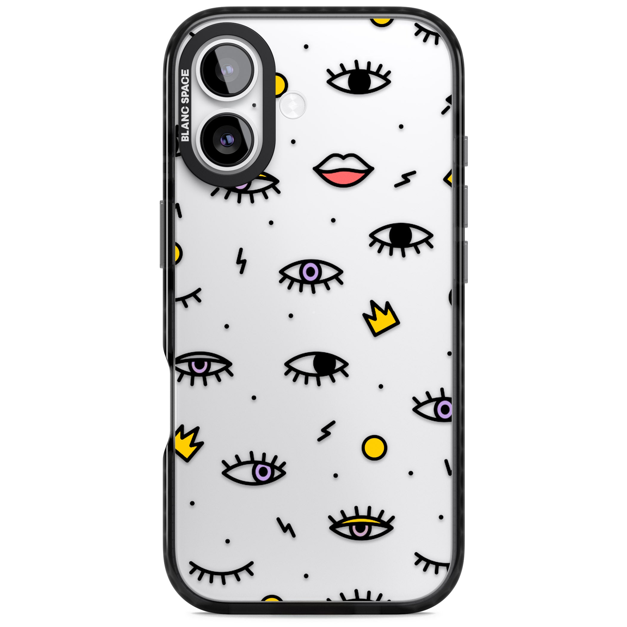 Eyes & Lips Icons iPhone 17 Impact Black Phone Case
