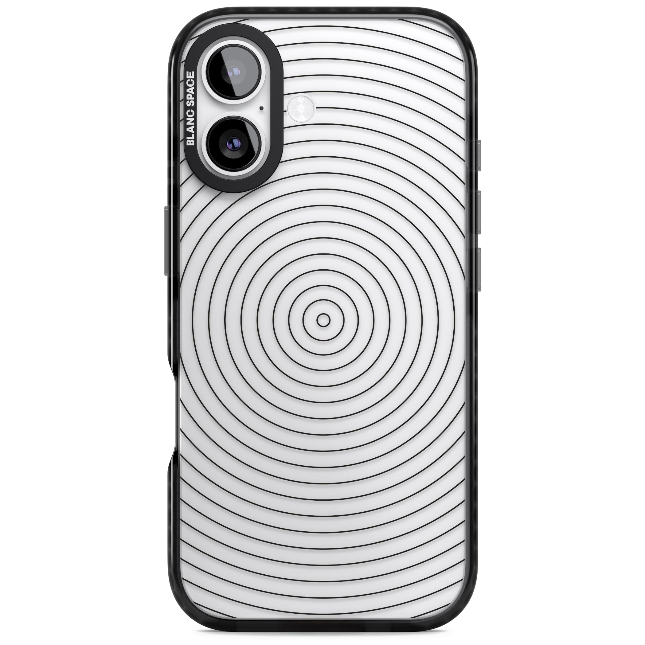 Concentric Lines: Monochrome Vibes iPhone 17 Impact Black Phone Case