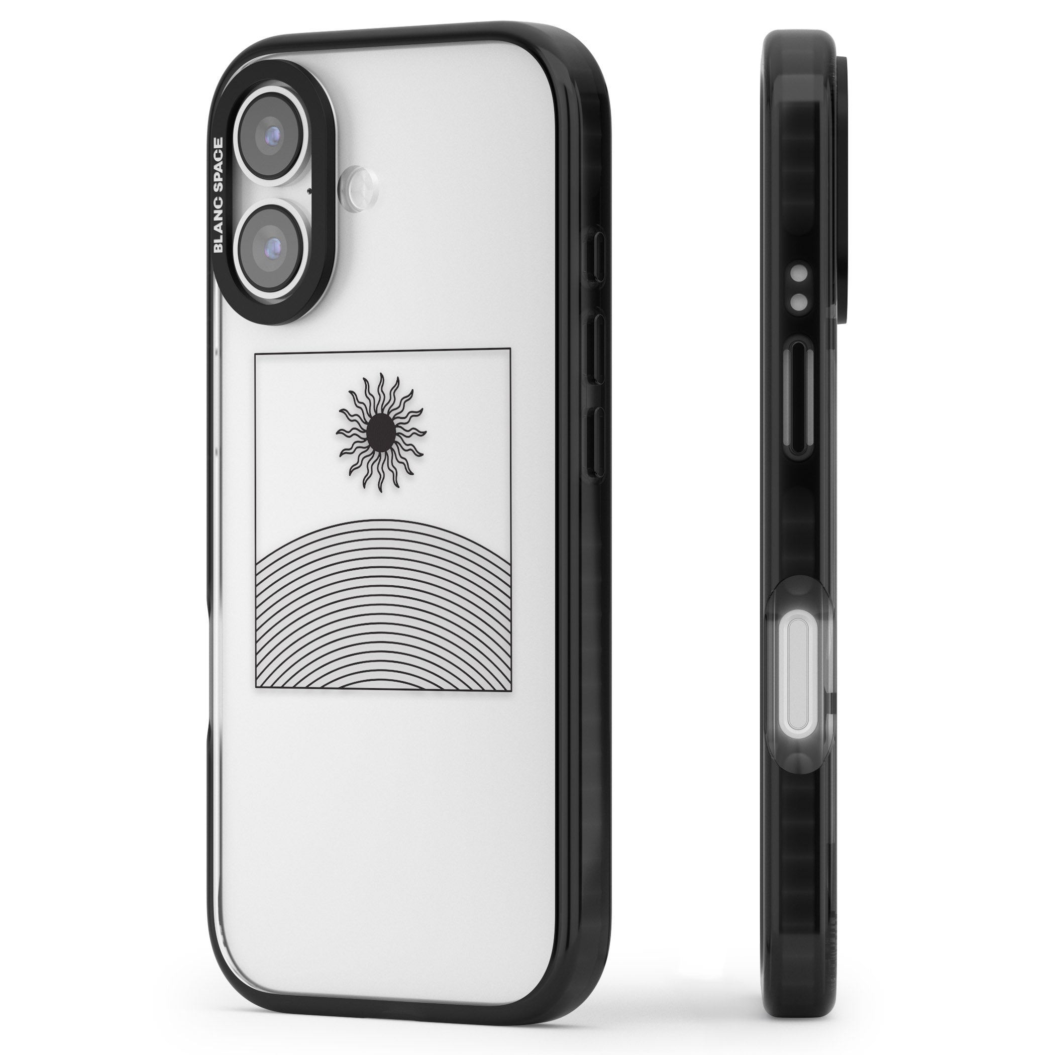 Cosmic Radiance iPhone 17 Impact Black Phone Case Side Profile