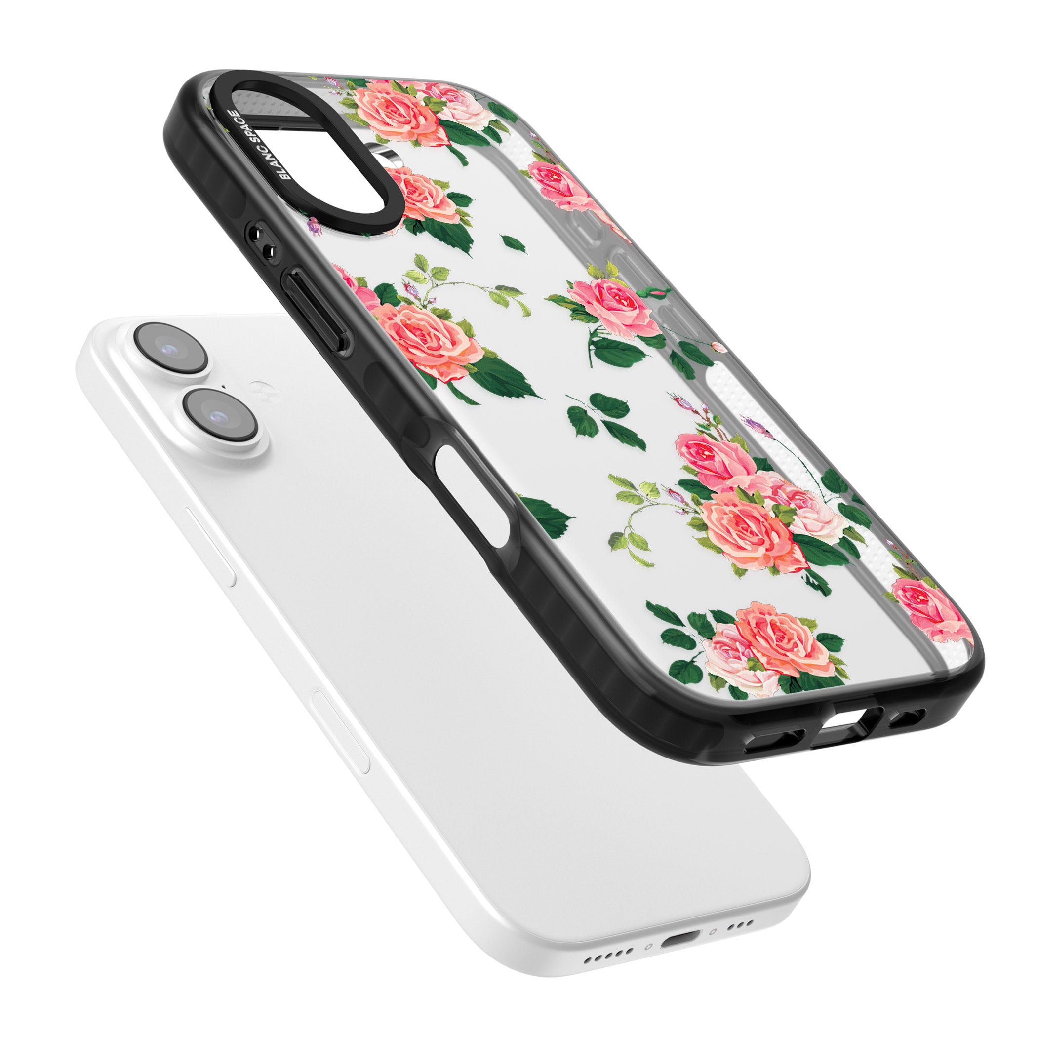 Pink Roses iPhone 17 Impact Black Phone Case Colours