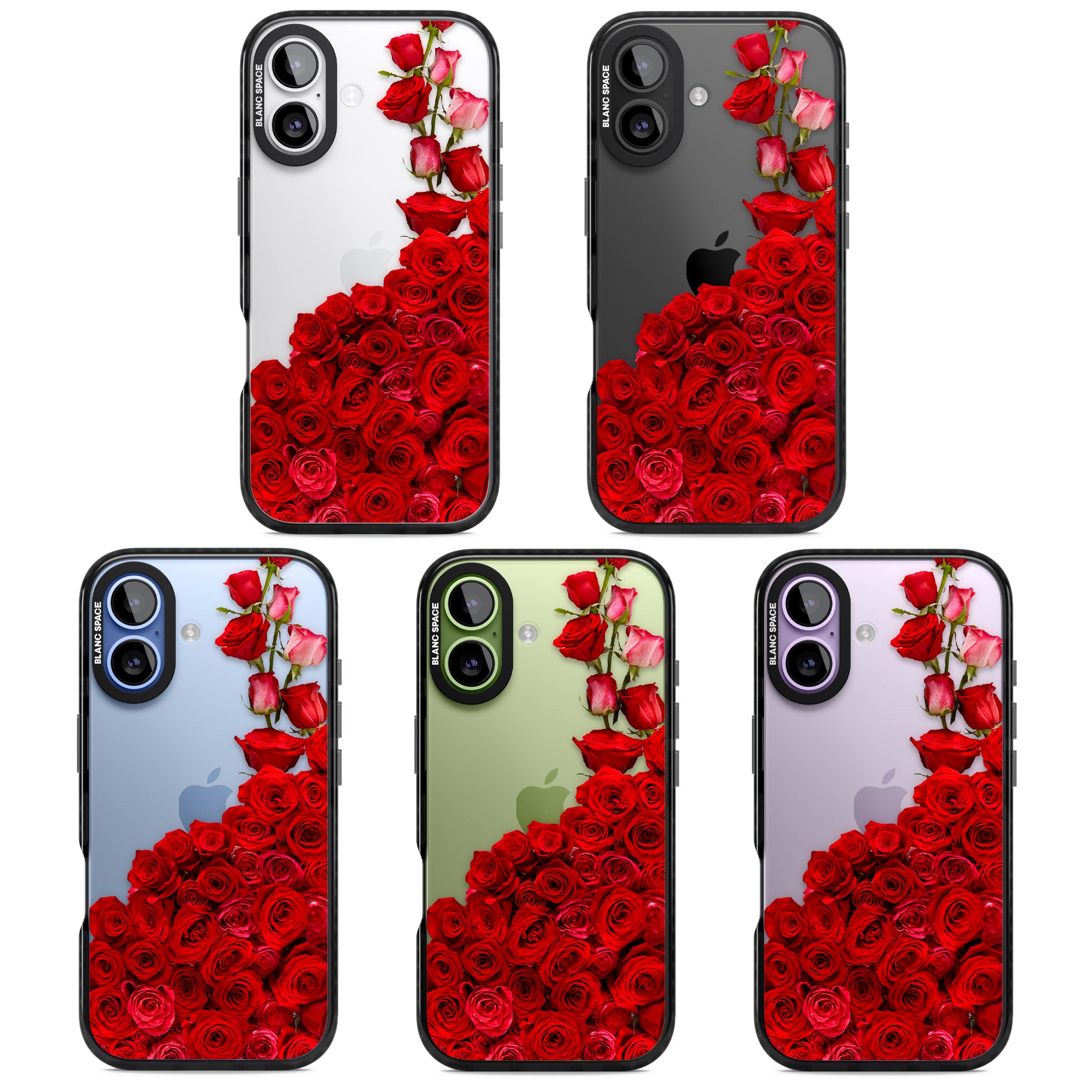 Floral Roses iPhone 17 Impact Black Phone Case APT Impact Protection