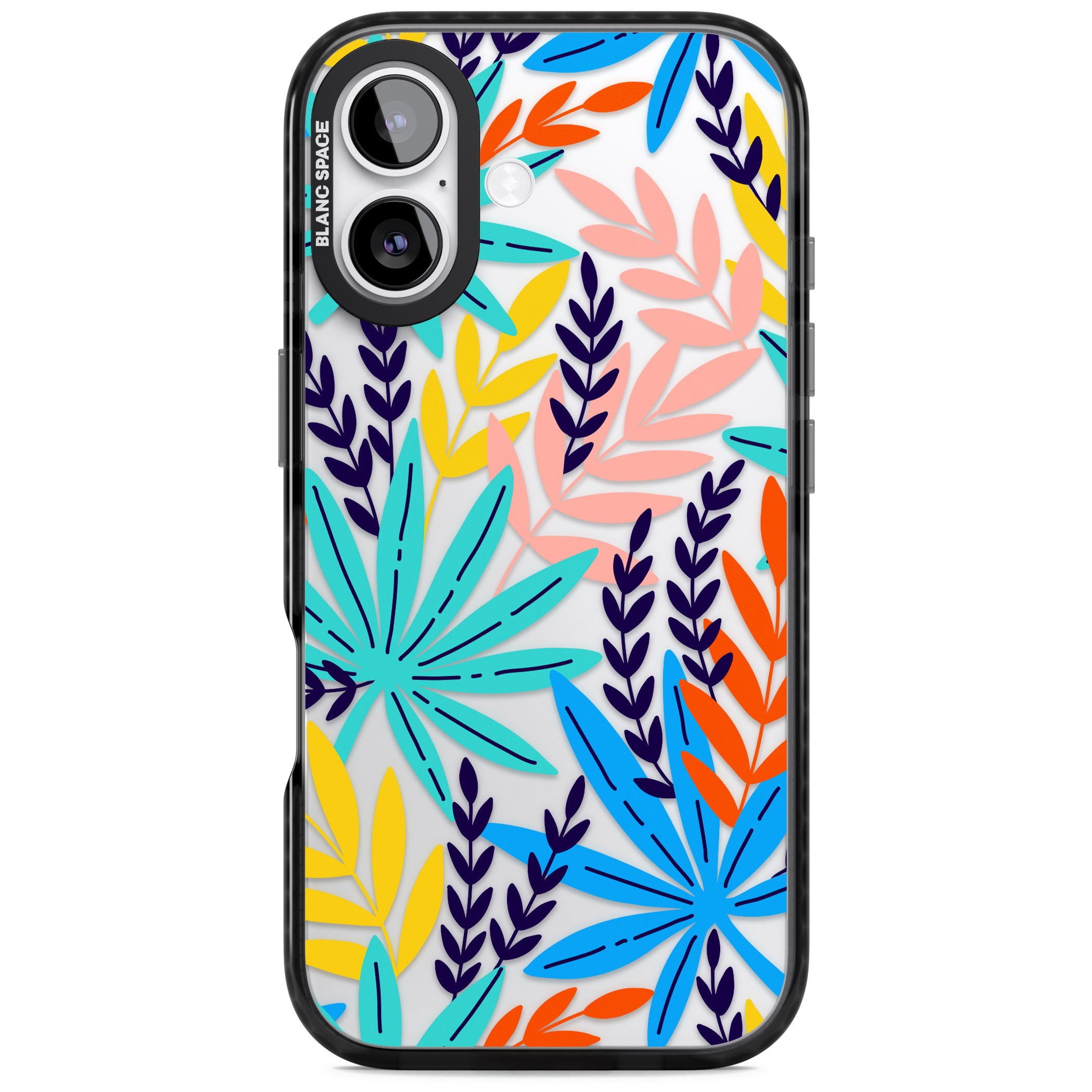 Tropical Palm Leaves iPhone 17 Impact Black Phone Case