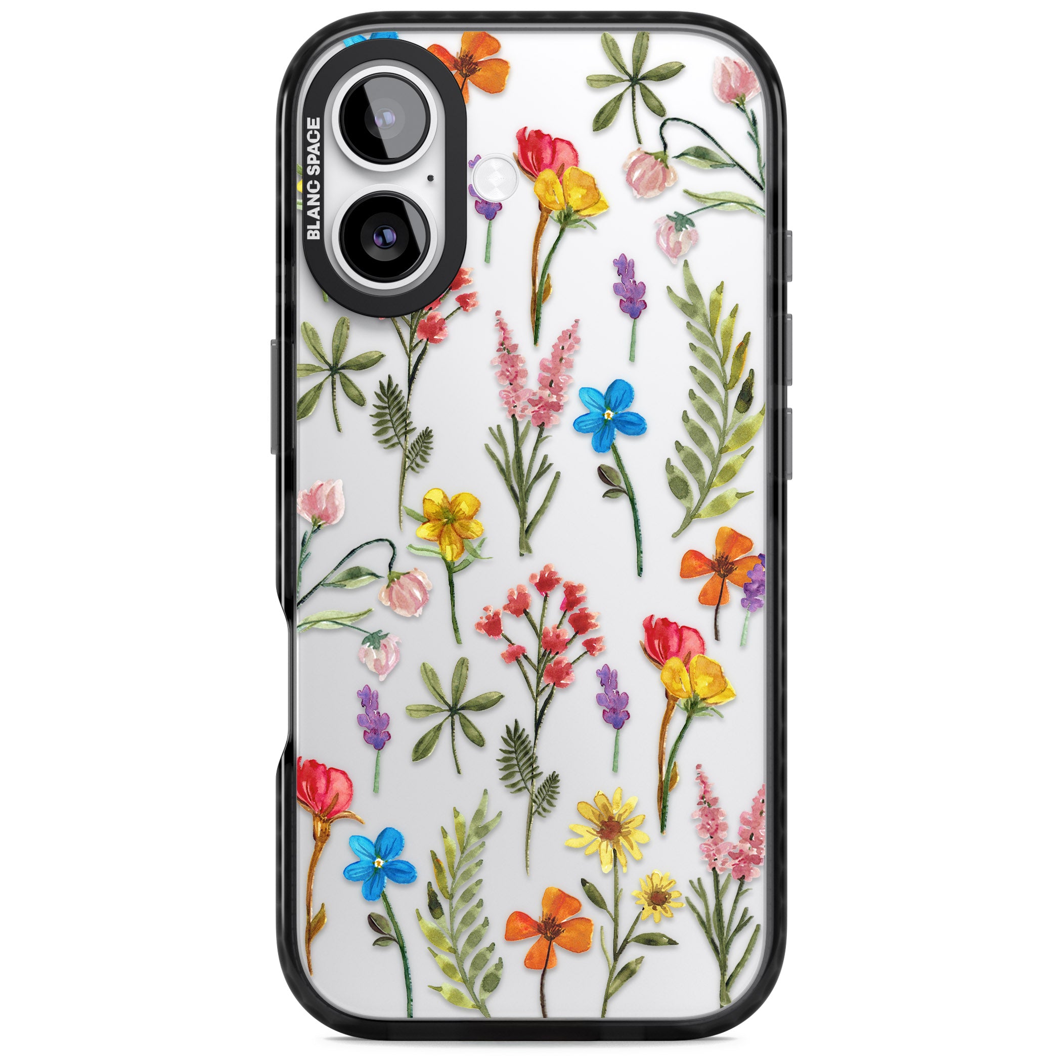 Spring Botanicals iPhone 17 Impact Black Phone Case
