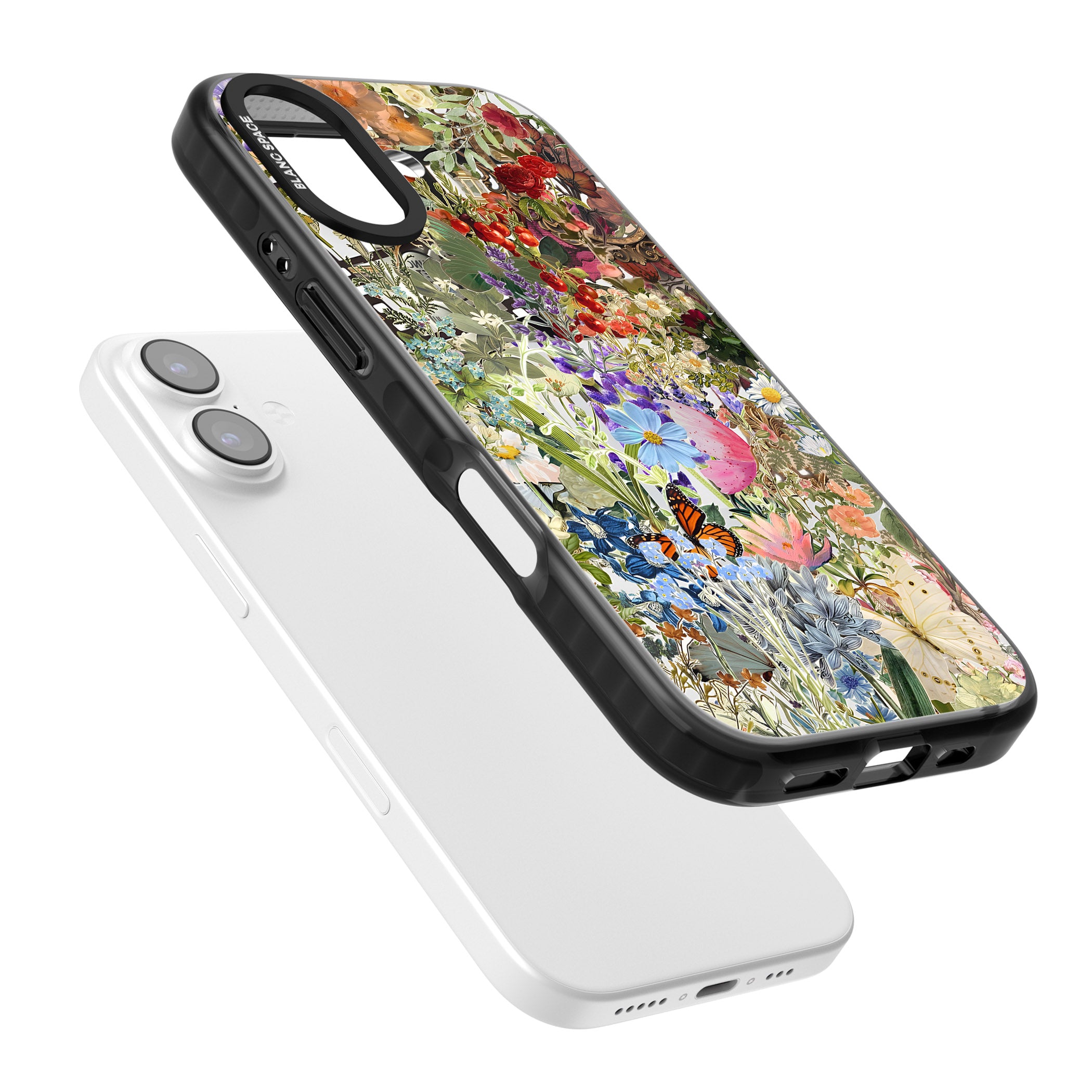 Flower Mix Collage iPhone 17 Impact Black Phone Case Colours