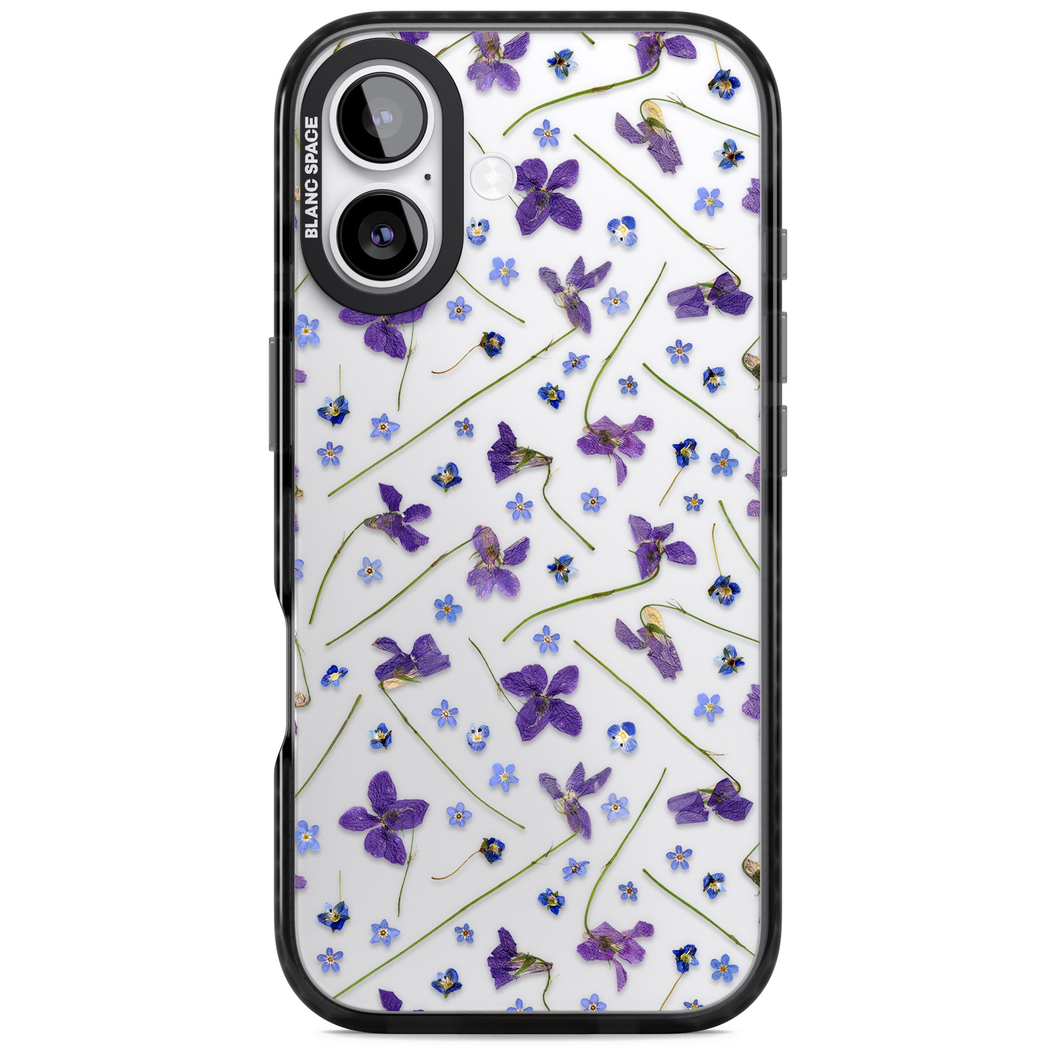 Pressed Violet Flower iPhone 17 Impact Black Phone Case