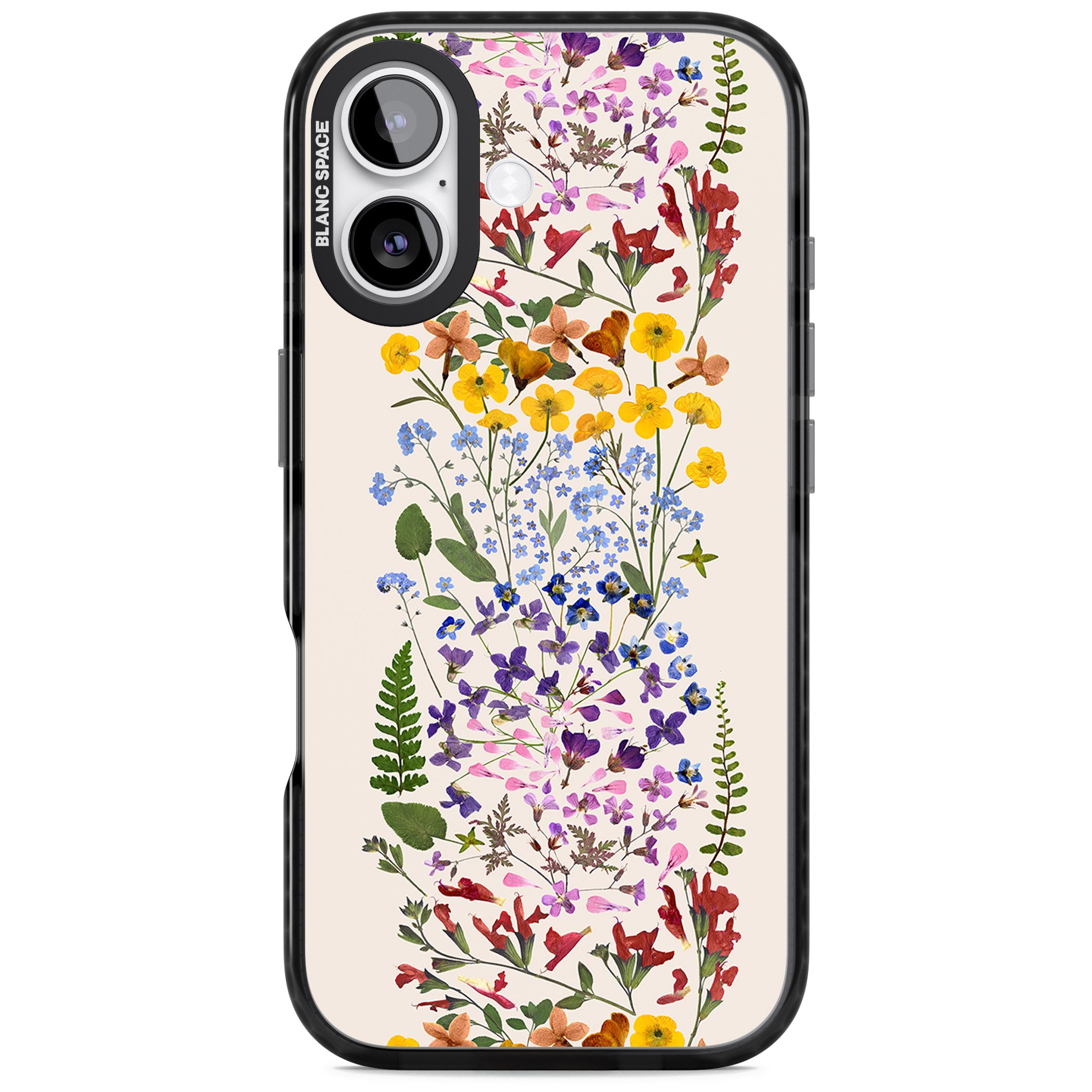 Cream Wildflower iPhone 17 Impact Black Phone Case