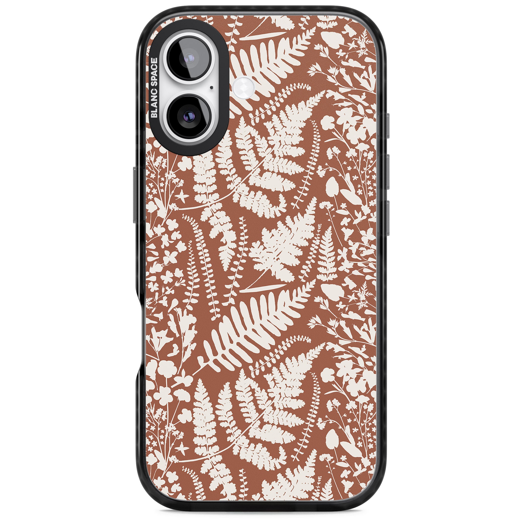 Wildflowers And Ferns On Terracotta iPhone 17 Impact Black Phone Case