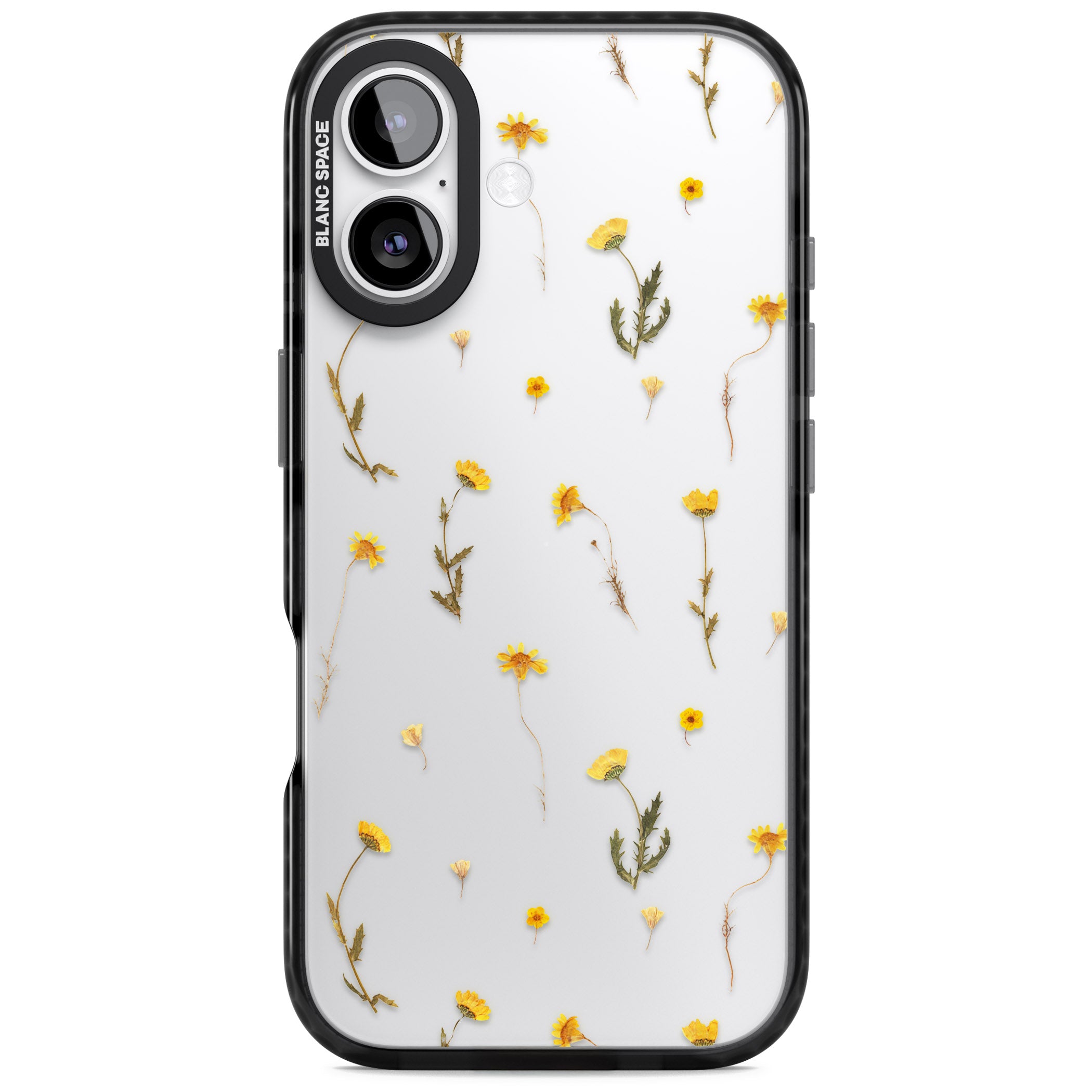 Yellow Wildflower iPhone 17 Impact Black Phone Case