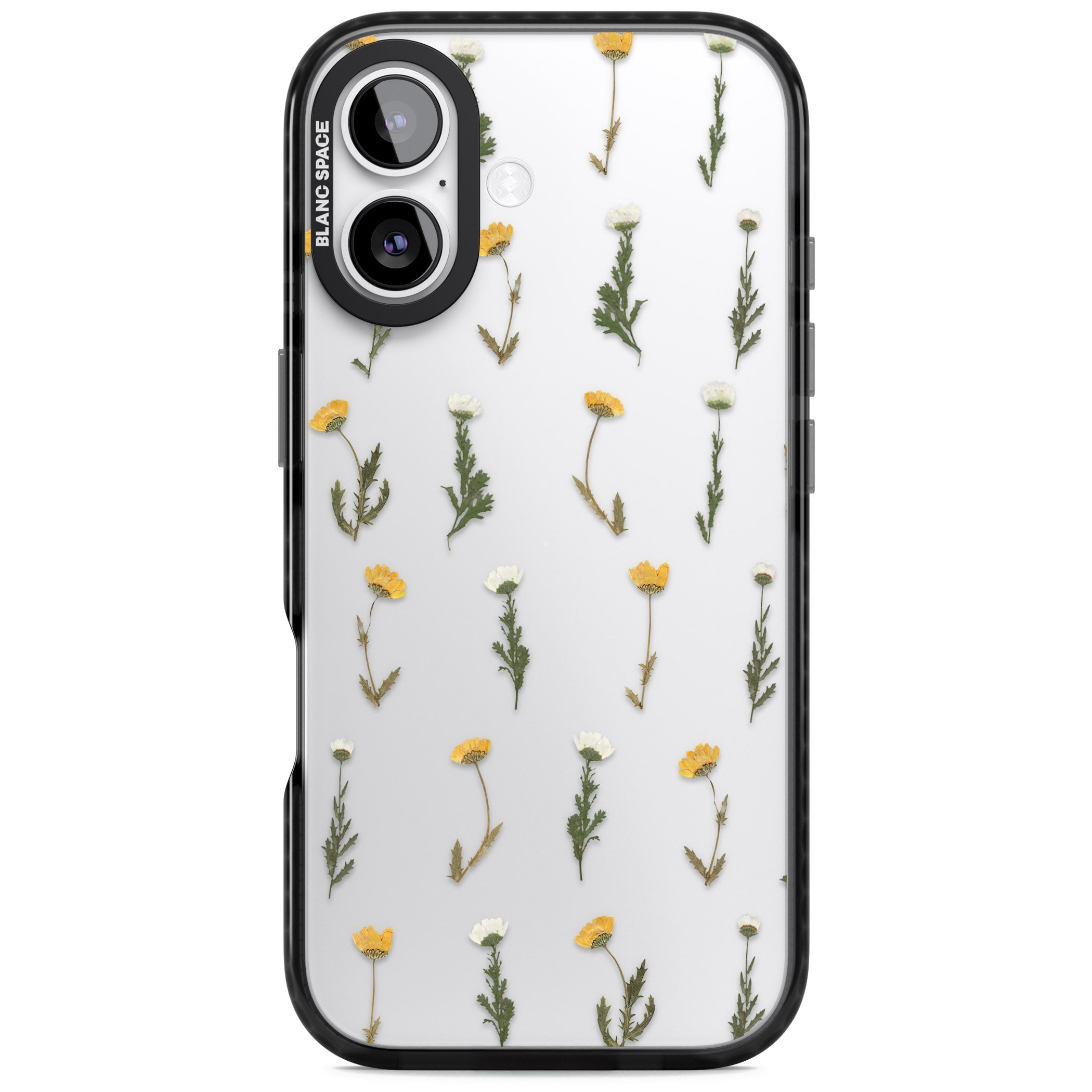 Pressed Flower iPhone 17 Impact Black Phone Case