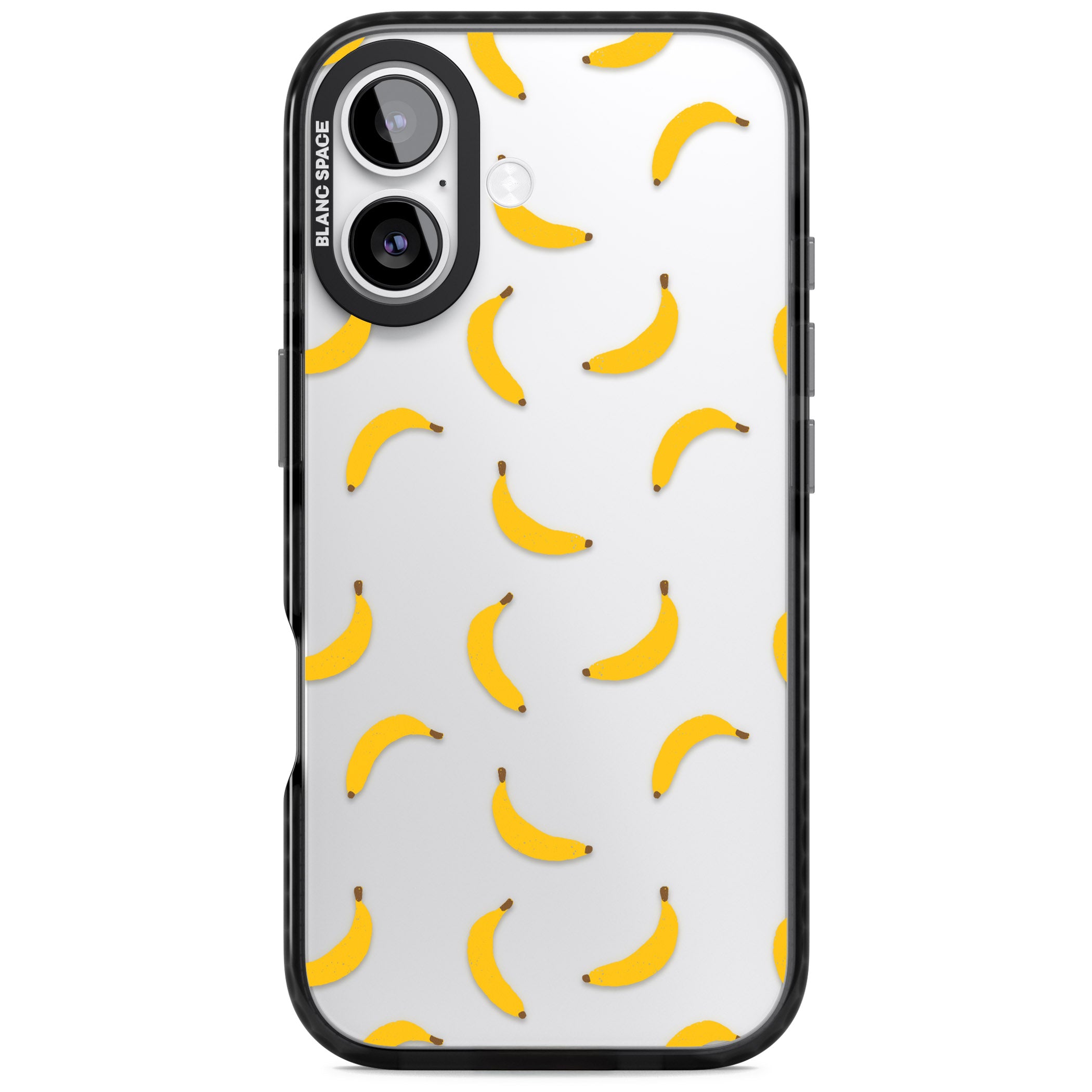 Banana Pattern iPhone 17 Impact Black Phone Case