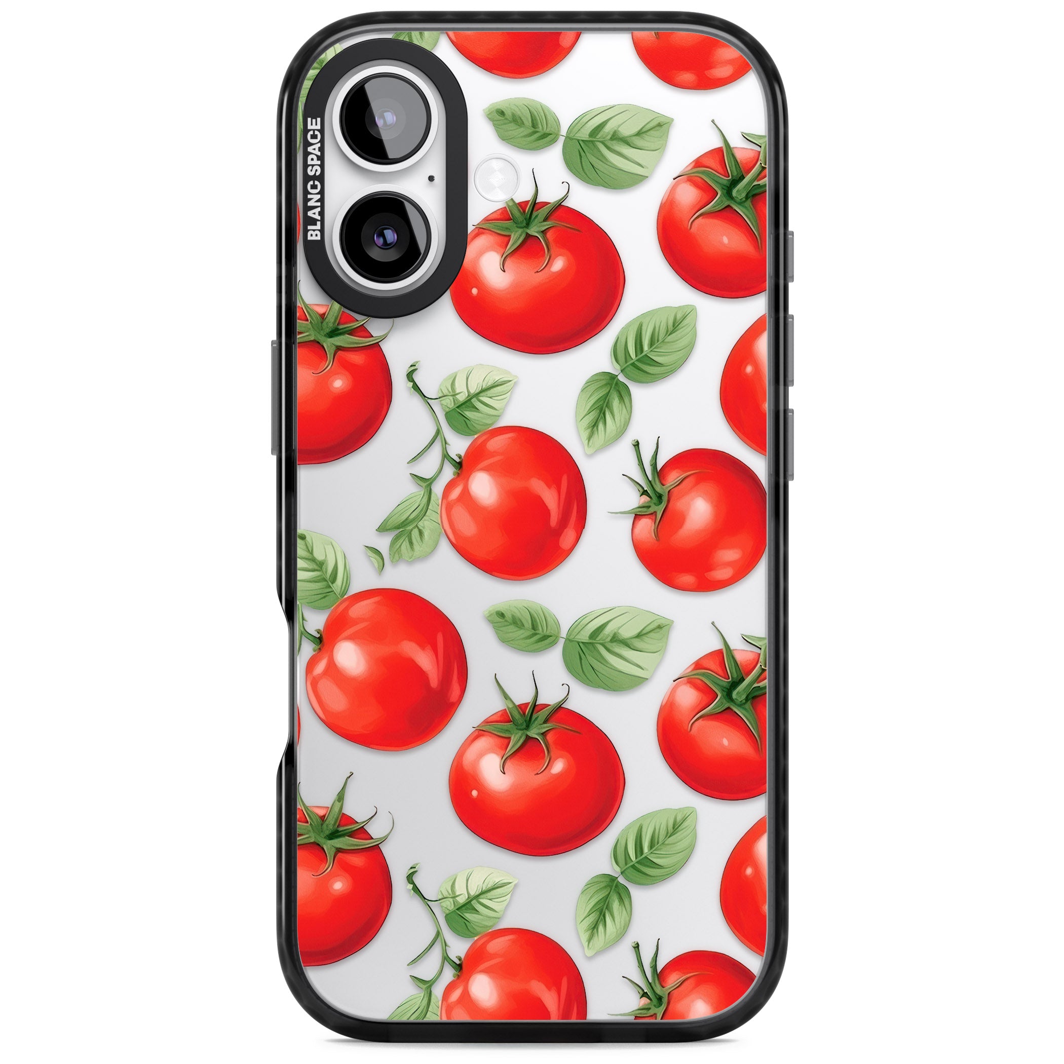 Tomato Pattern iPhone 17 Impact Black Phone Case