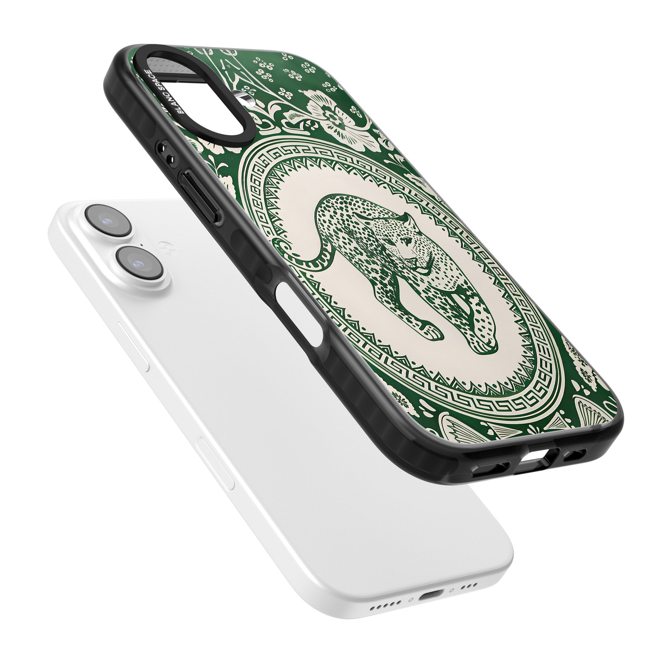 Green Leopard iPhone 17 Impact Black Phone Case Colours