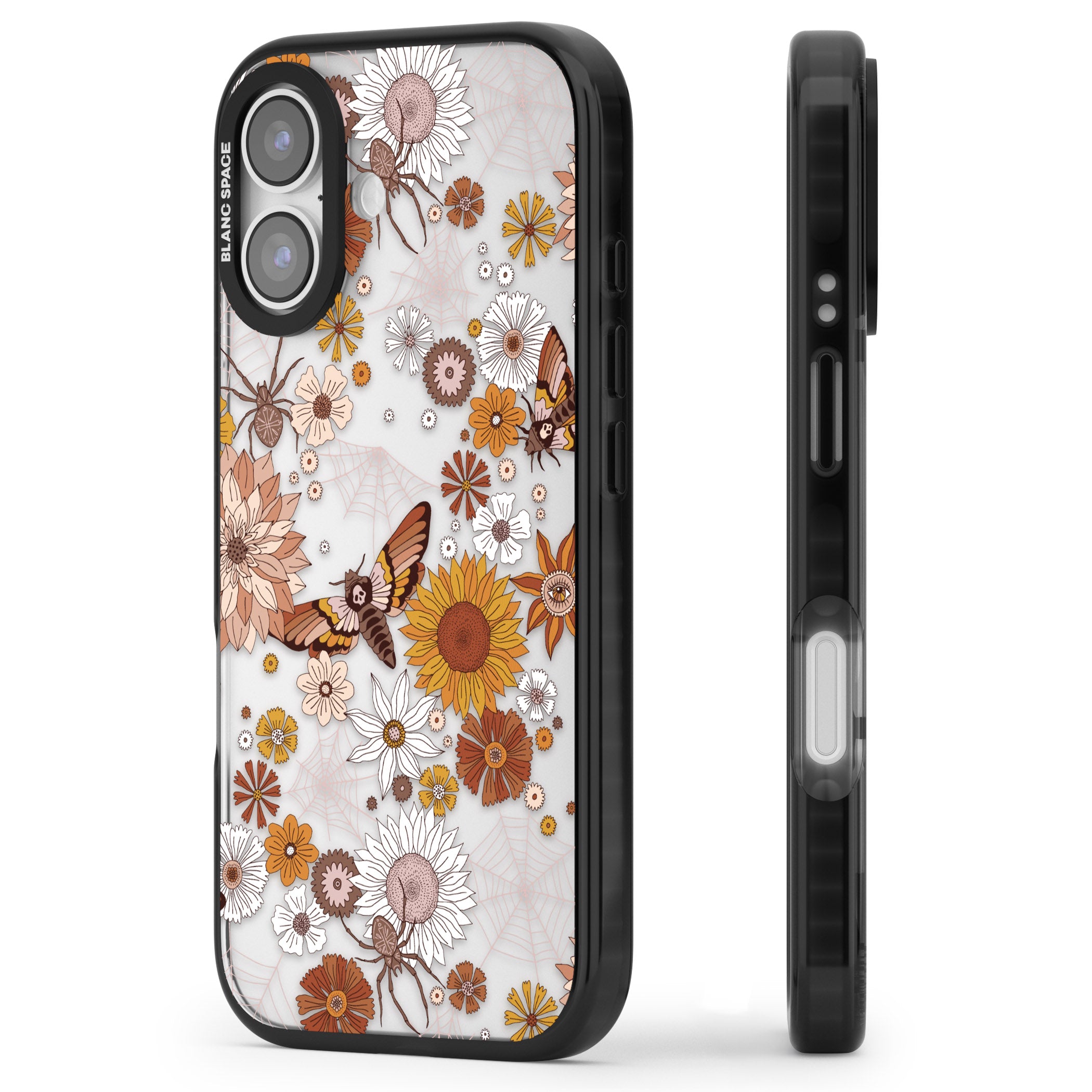 Halloween Wildlife iPhone 17 Impact Black Phone Case Side Profile
