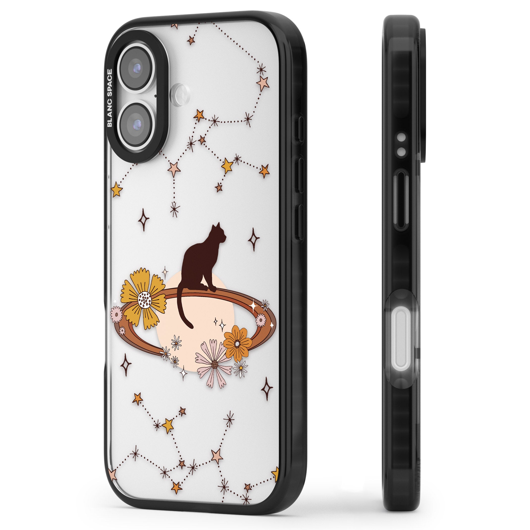 Feline Phenomenon iPhone 17 Impact Black Phone Case Side Profile