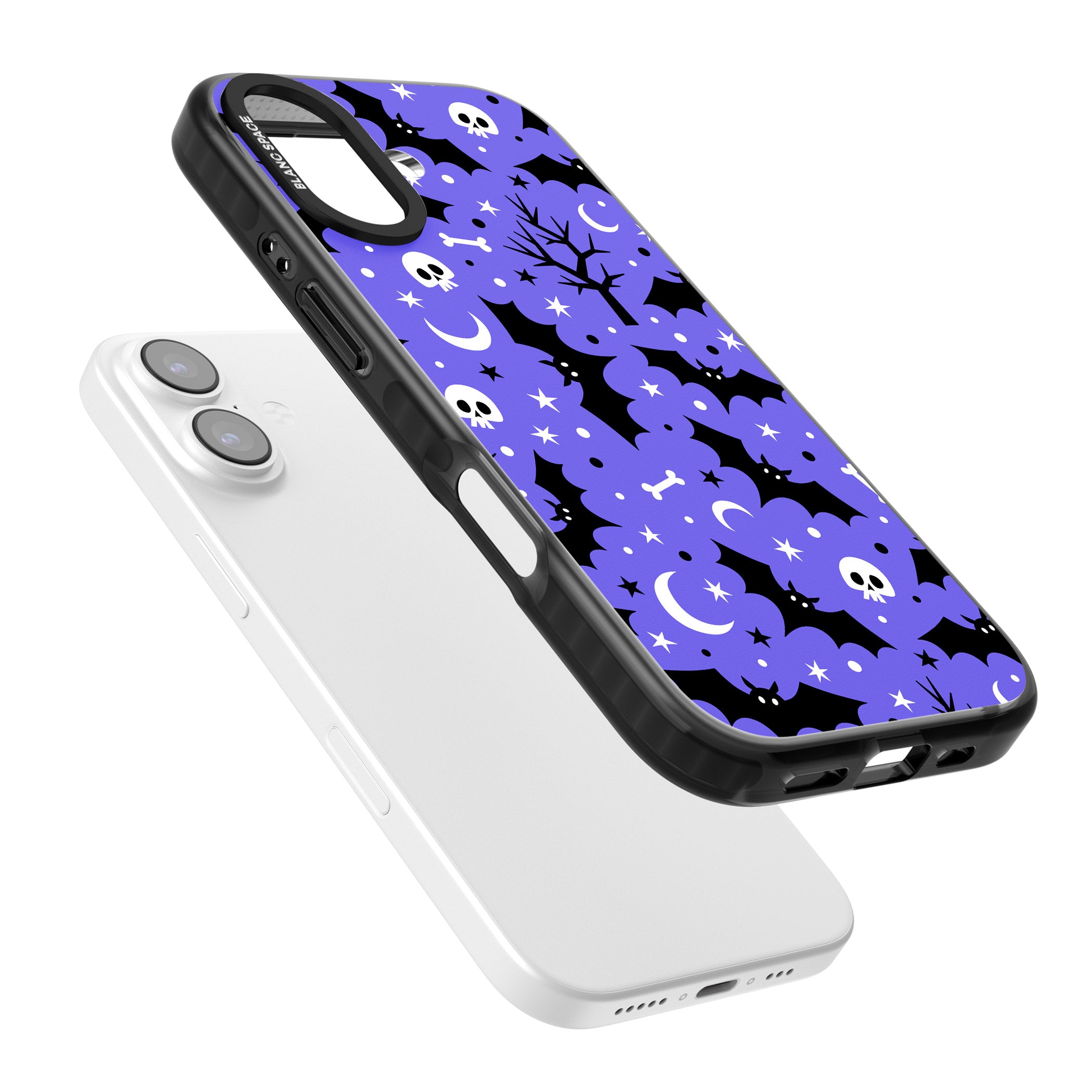Bats N' Bones Pattern iPhone 17 Impact Black Phone Case Colours