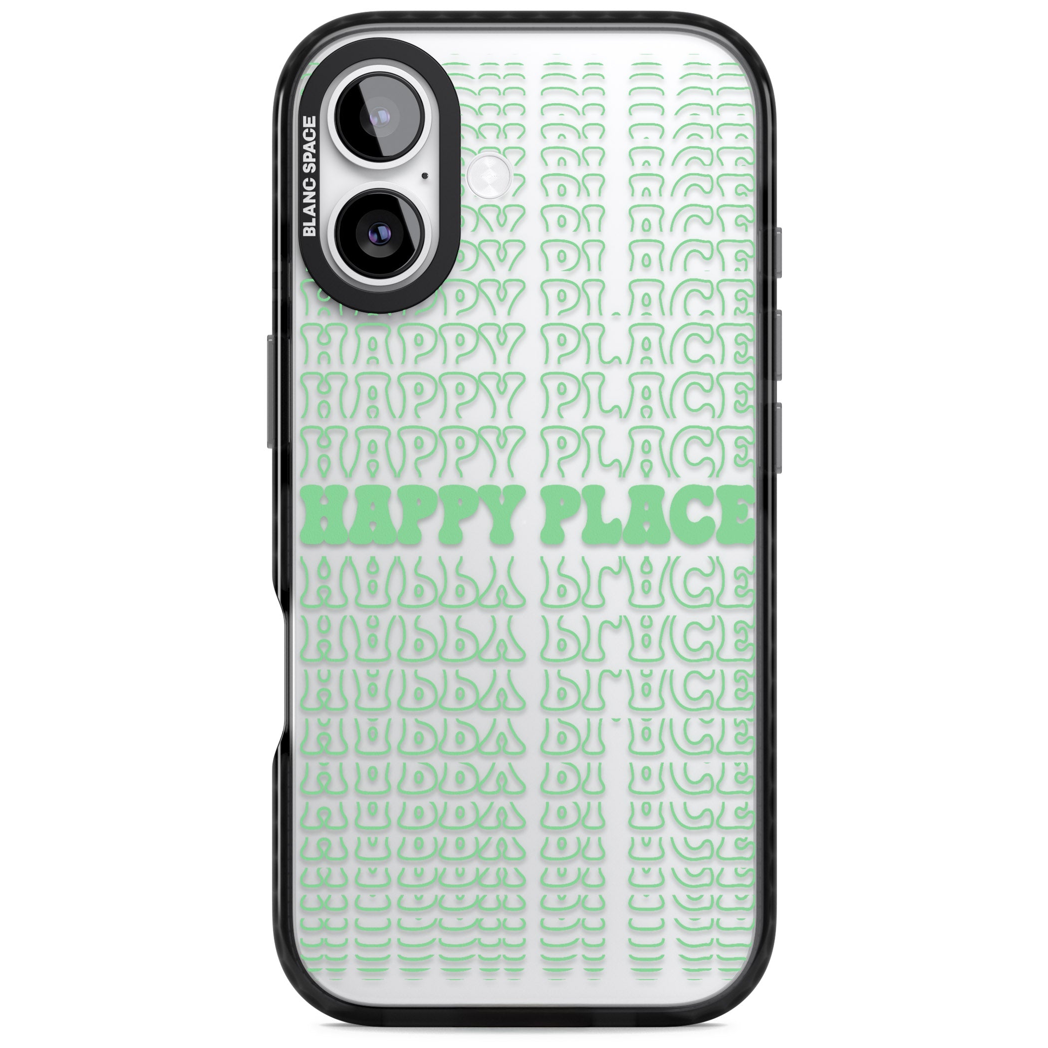 Happy Place (Green) iPhone 17 Impact Black Phone Case
