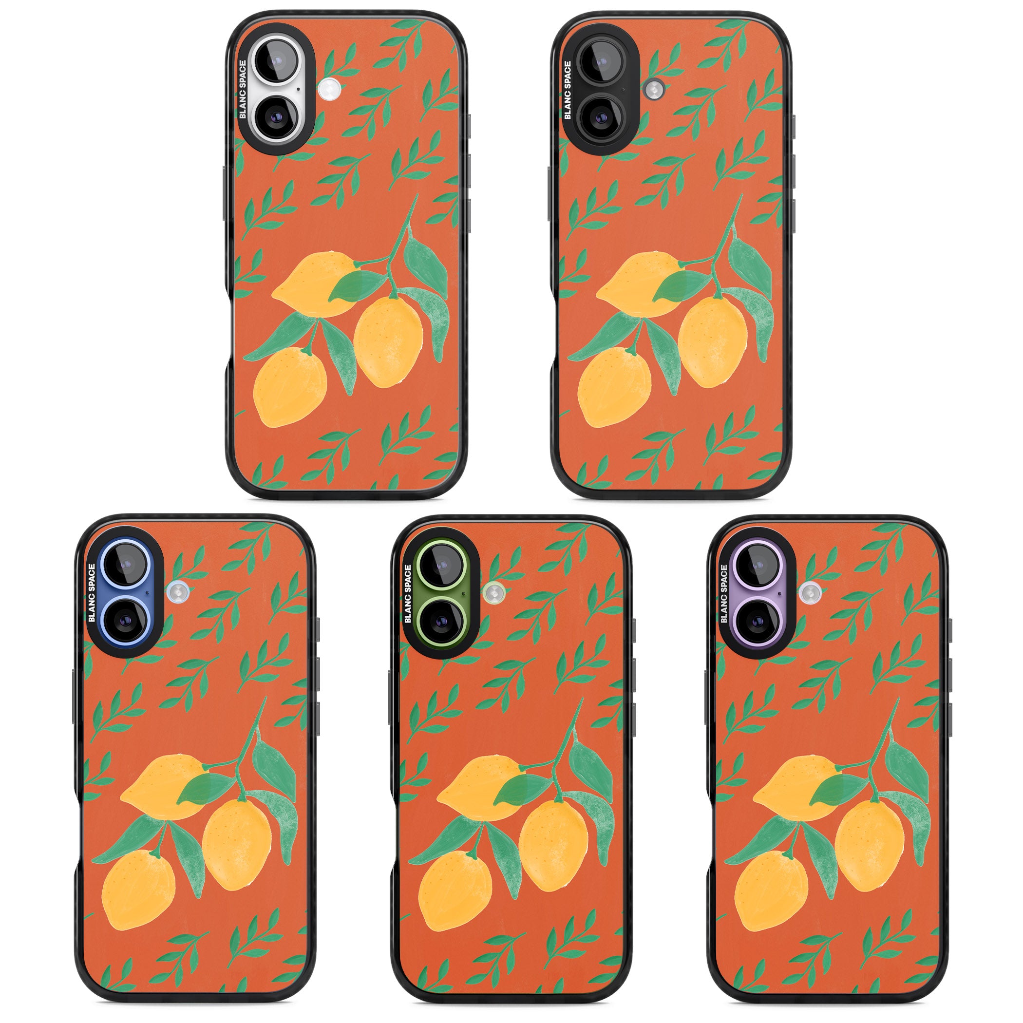 Tuscan Lemons iPhone 17 Impact Black Phone Case APT Impact Protection