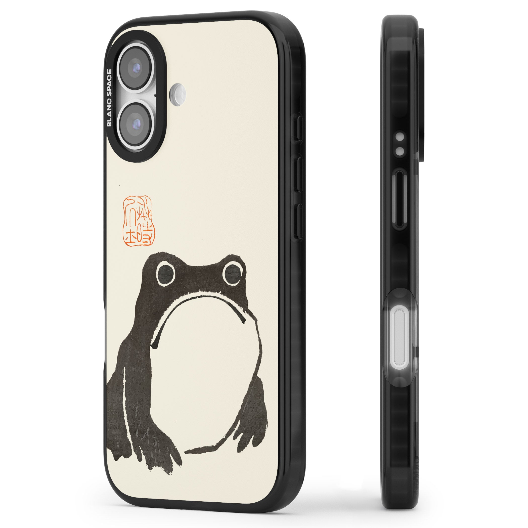 Matsumoto Hoji Frog iPhone 17 Impact Black Phone Case Side Profile
