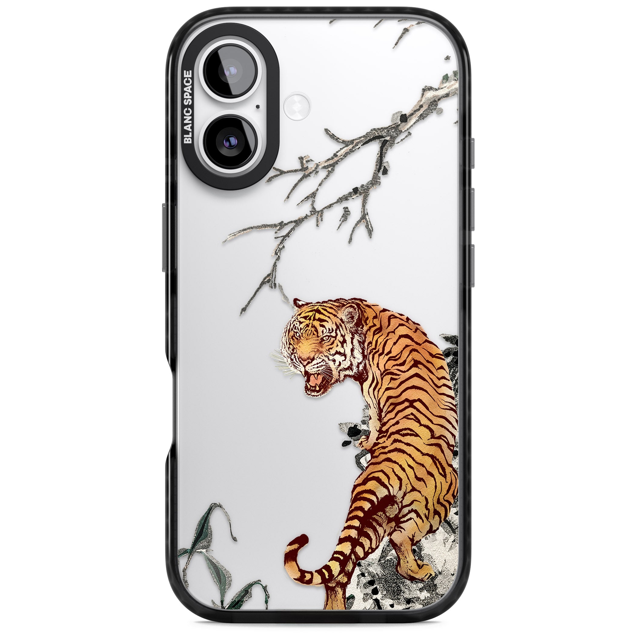 Roaring Tiger iPhone 17 Impact Black Phone Case