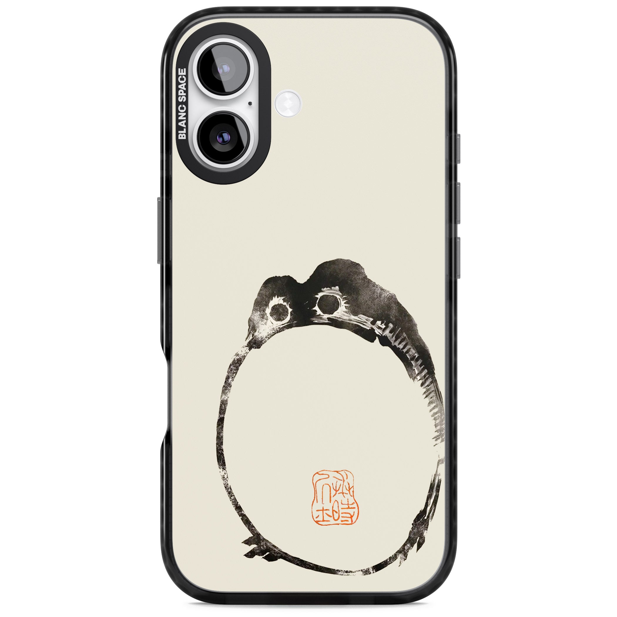 Matsumoto Hoji Round Frog iPhone 17 Impact Black Phone Case