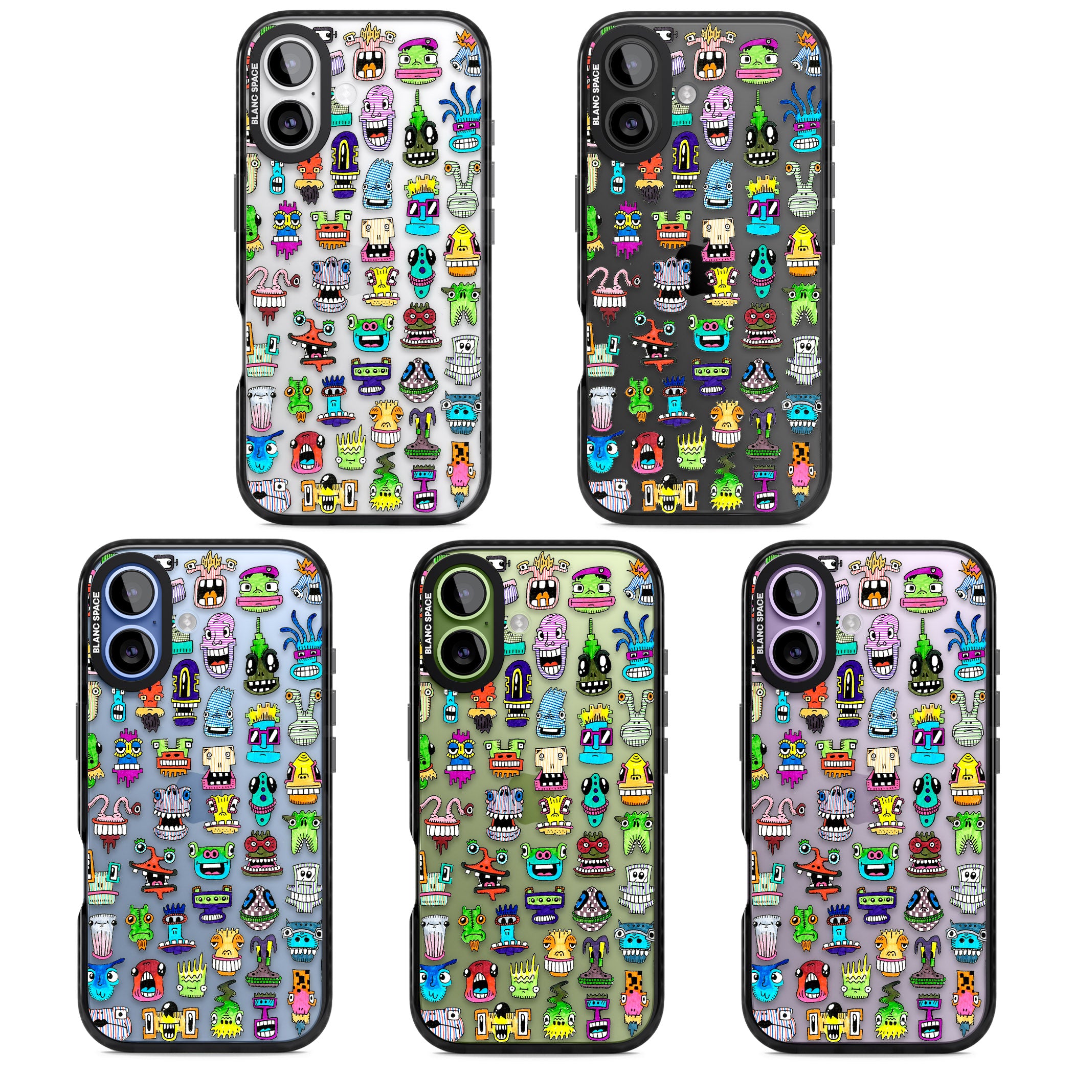 Familiar Faces iPhone 17 Impact Black Phone Case APT Impact Protection