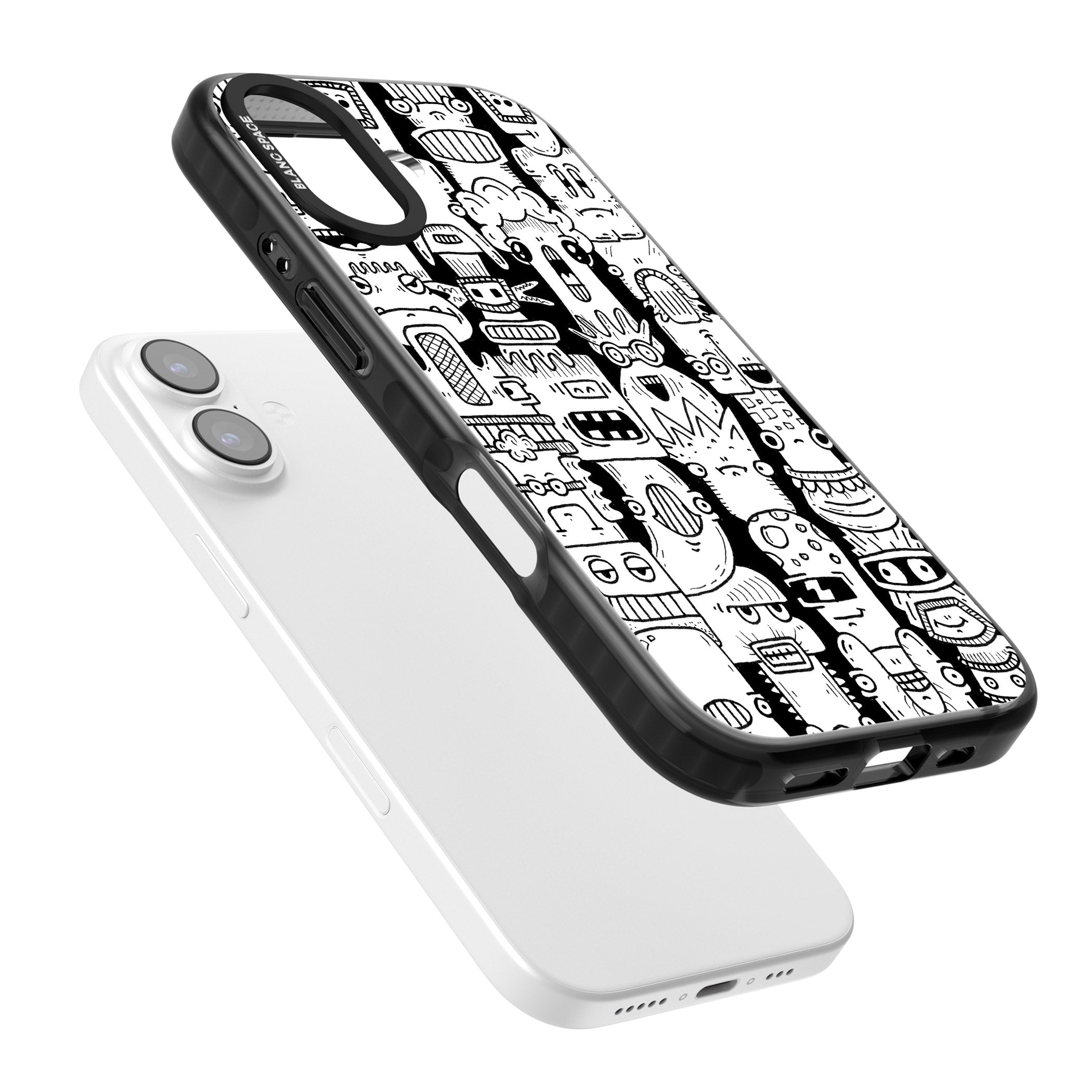 Monochrome Heads iPhone 17 Impact Black Phone Case Colours