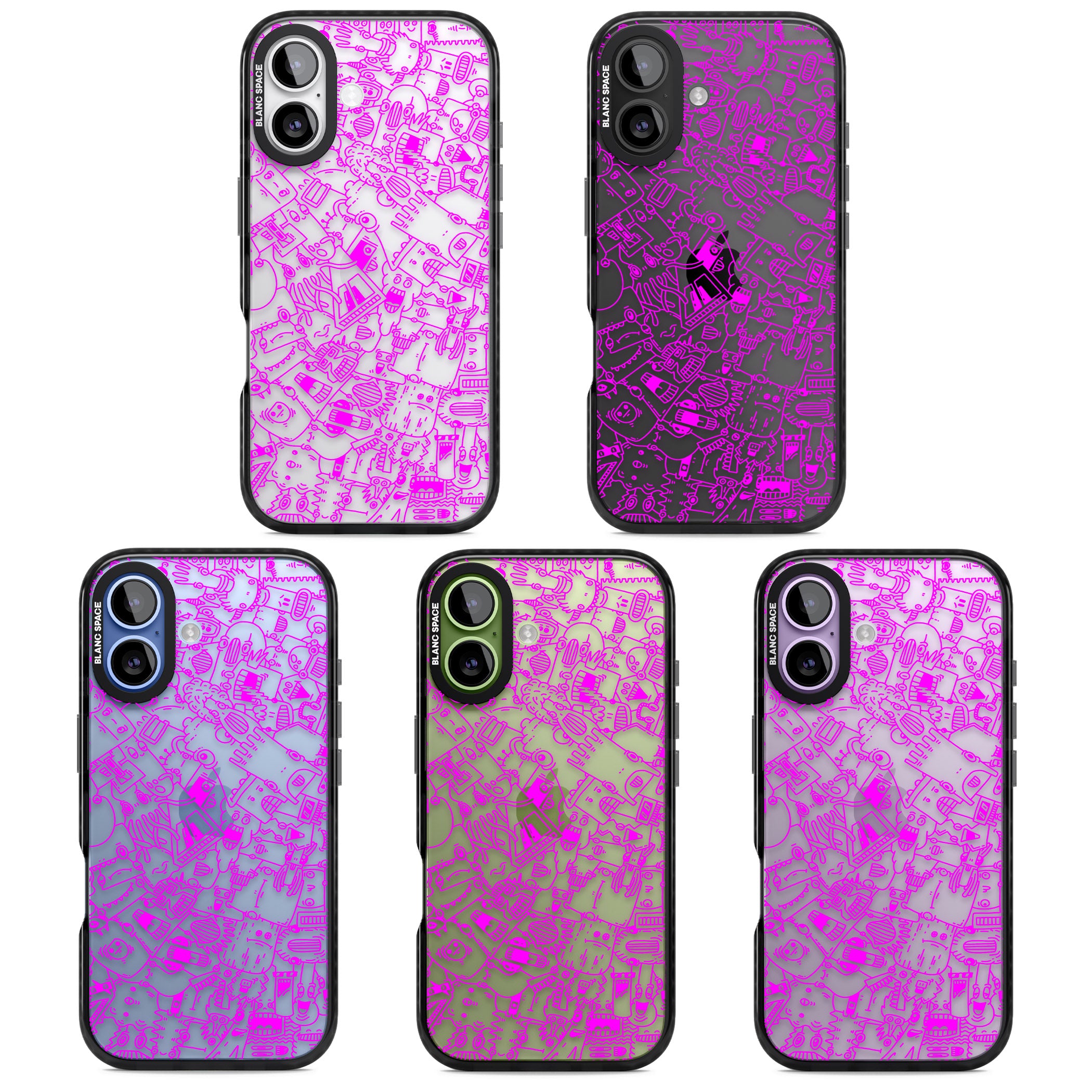 Pink Pals iPhone 17 Impact Black Phone Case APT Impact Protection