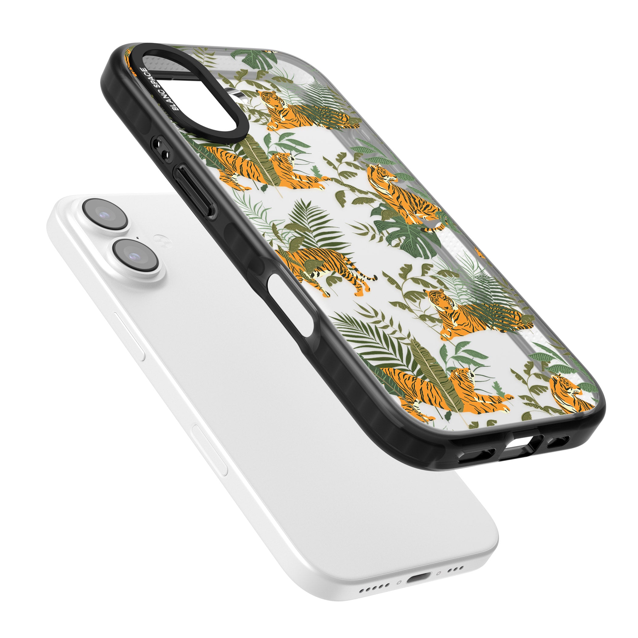 Tiger & Fern Jungle iPhone 17 Impact Black Phone Case Colours