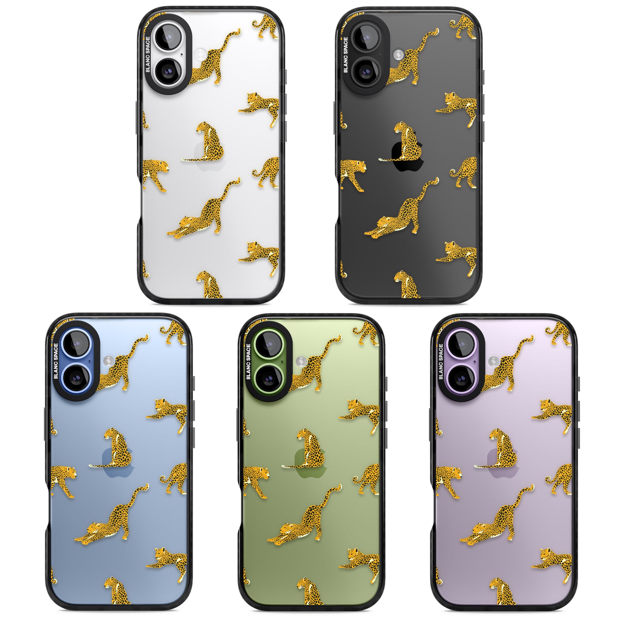 Leopard Spots iPhone 17 Impact Black Phone Case APT Impact Protection