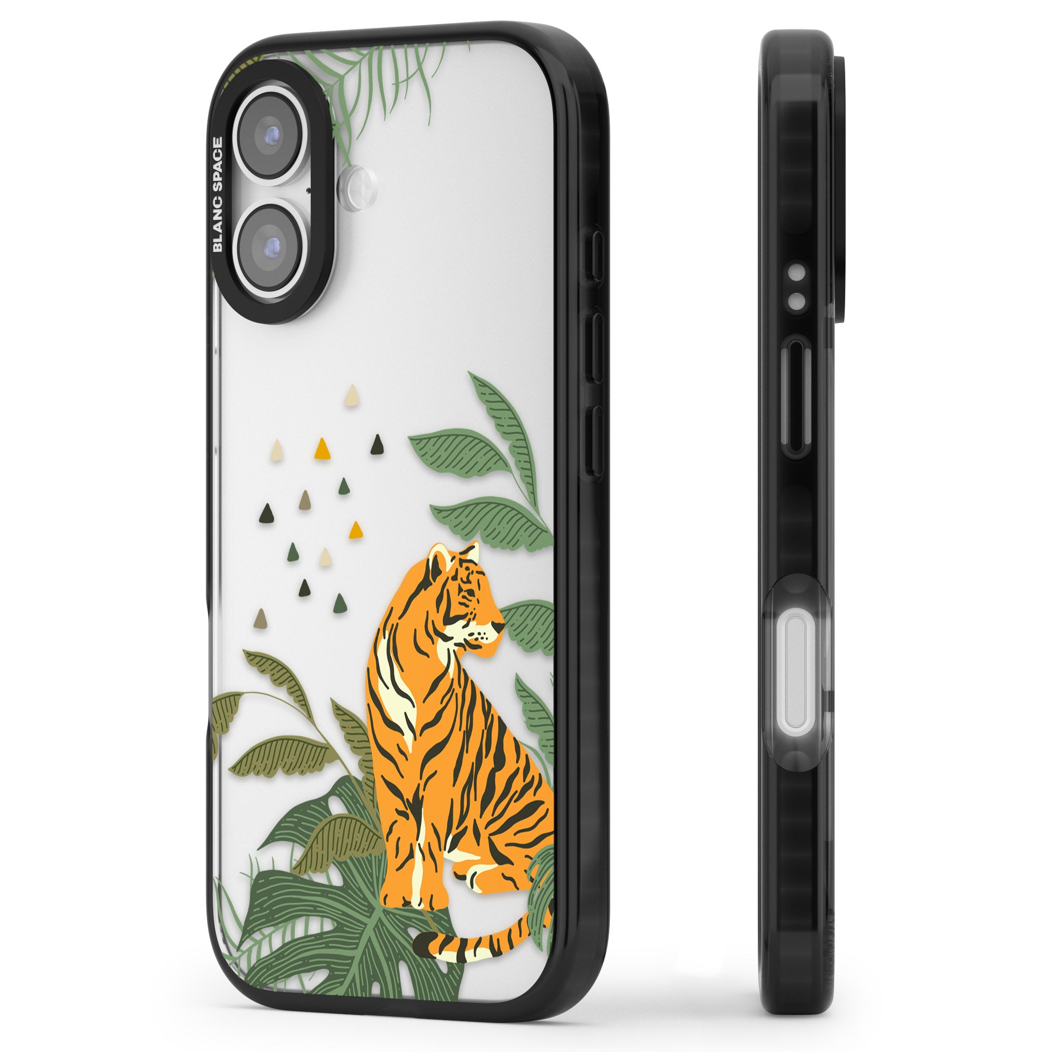 Tiger Jungle iPhone 17 Impact Black Phone Case Side Profile