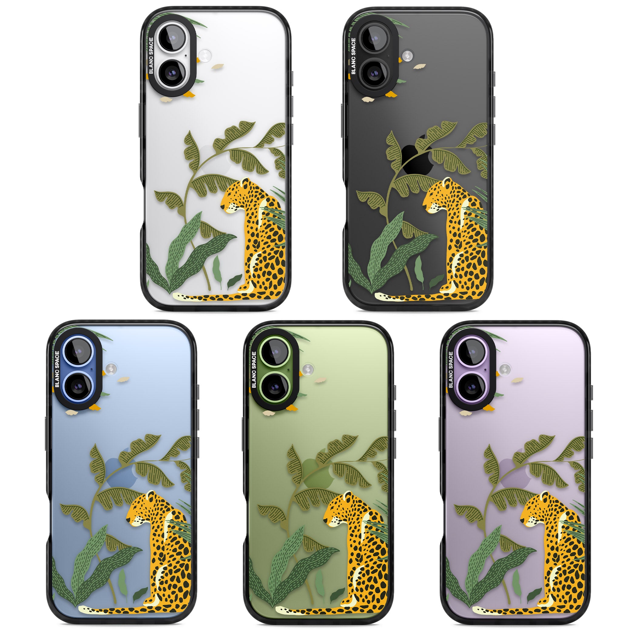 Large Jungle Cat Pattern iPhone 17 Impact Black Phone Case APT Impact Protection