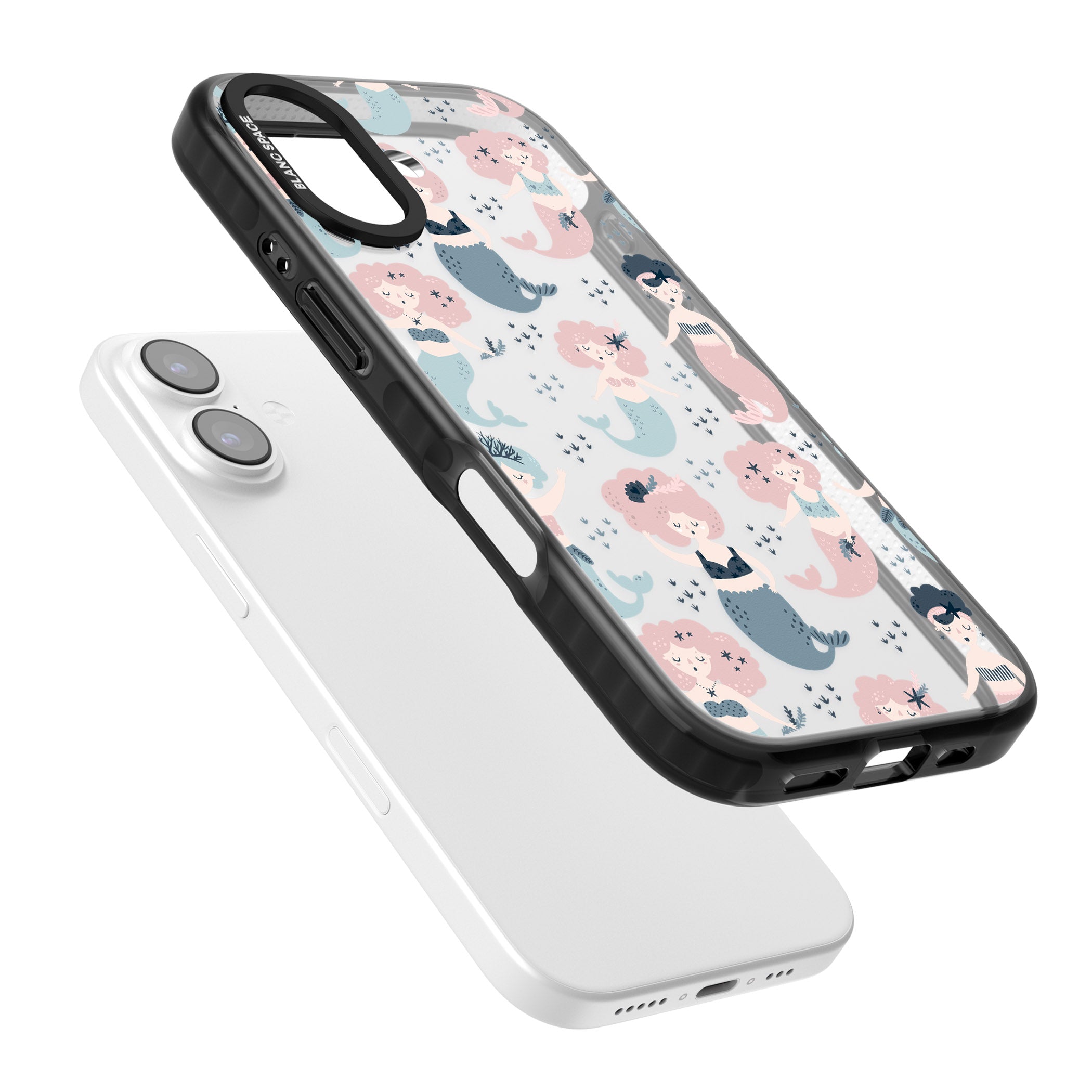 Under The Sea Mermaids (Clear) iPhone 17 Impact Black Phone Case Colours