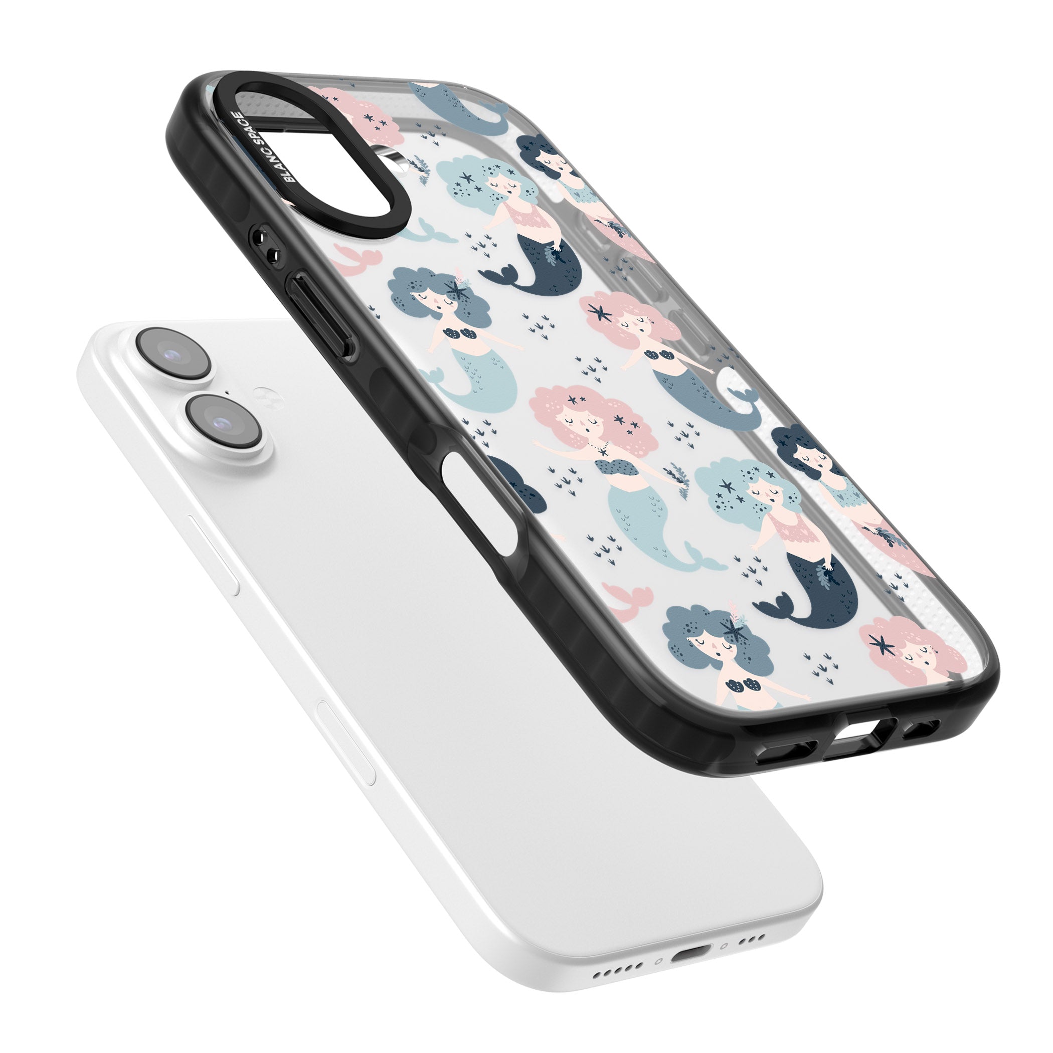 Pastel Mermaids iPhone 17 Impact Black Phone Case Colours