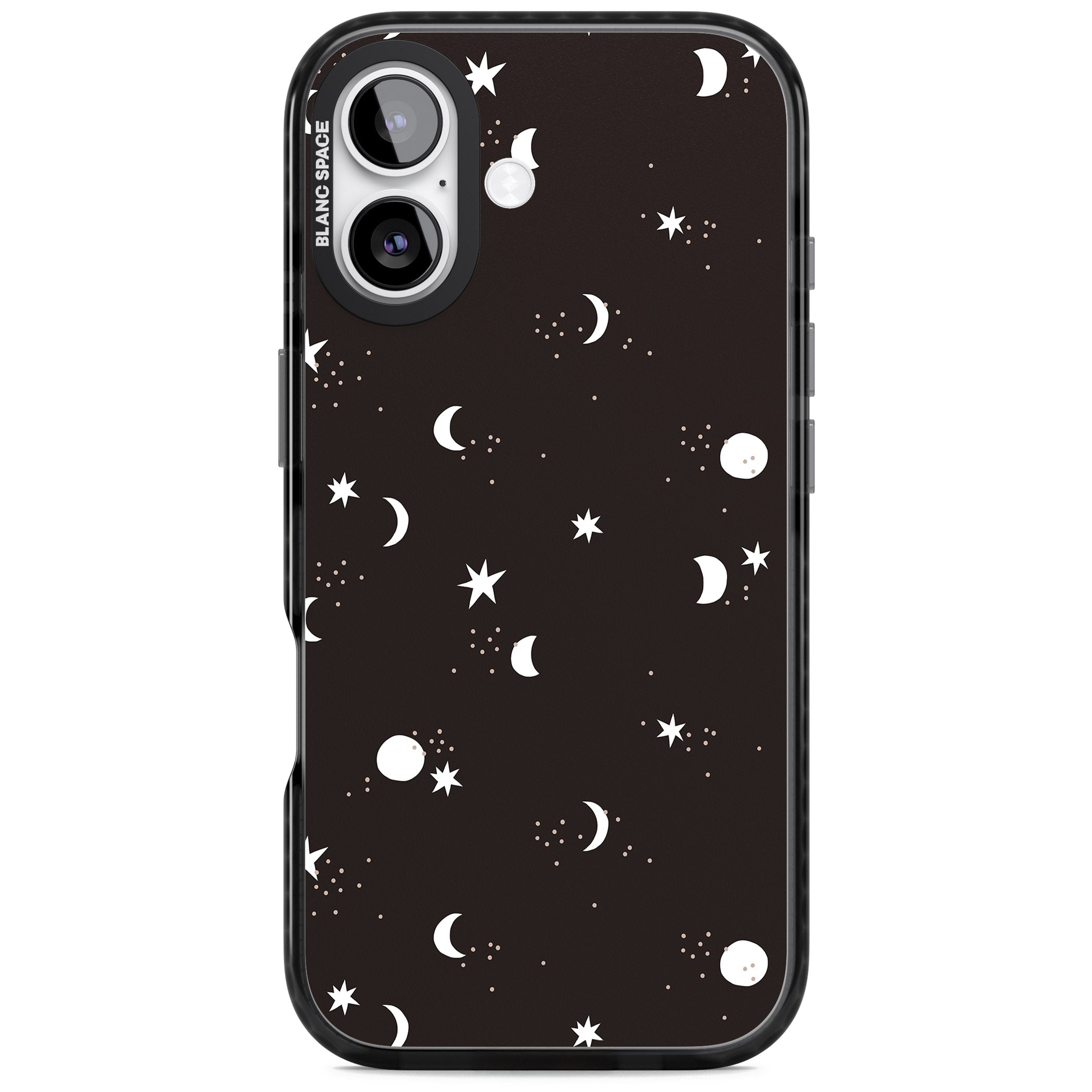Funky Moons & Stars iPhone 17 Impact Black Phone Case