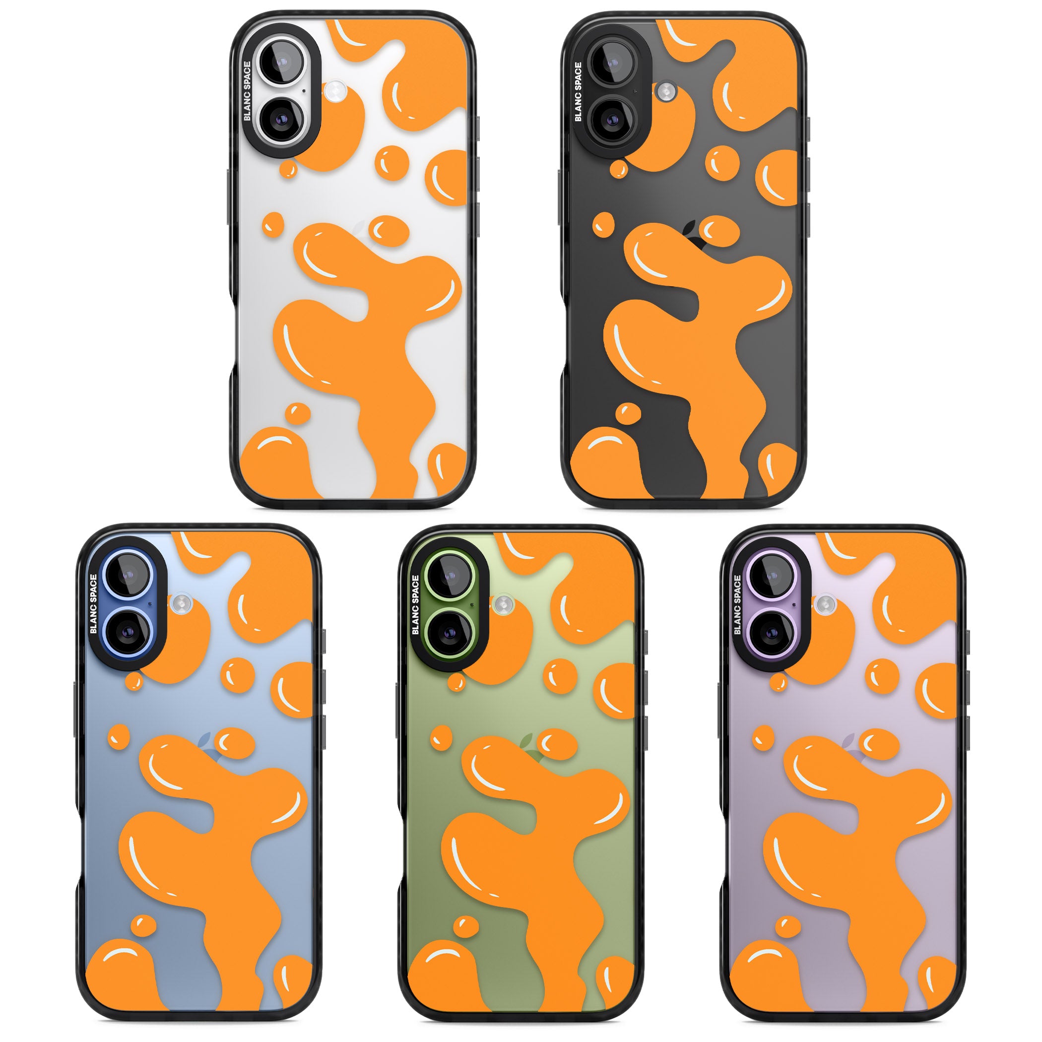 Orange Lava Lamp iPhone 17 Impact Black Phone Case APT Impact Protection