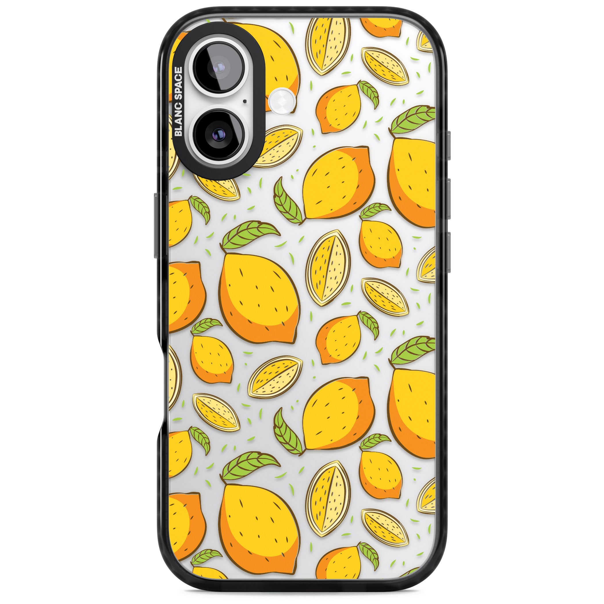 Lemon Pattern iPhone 17 Impact Black Phone Case