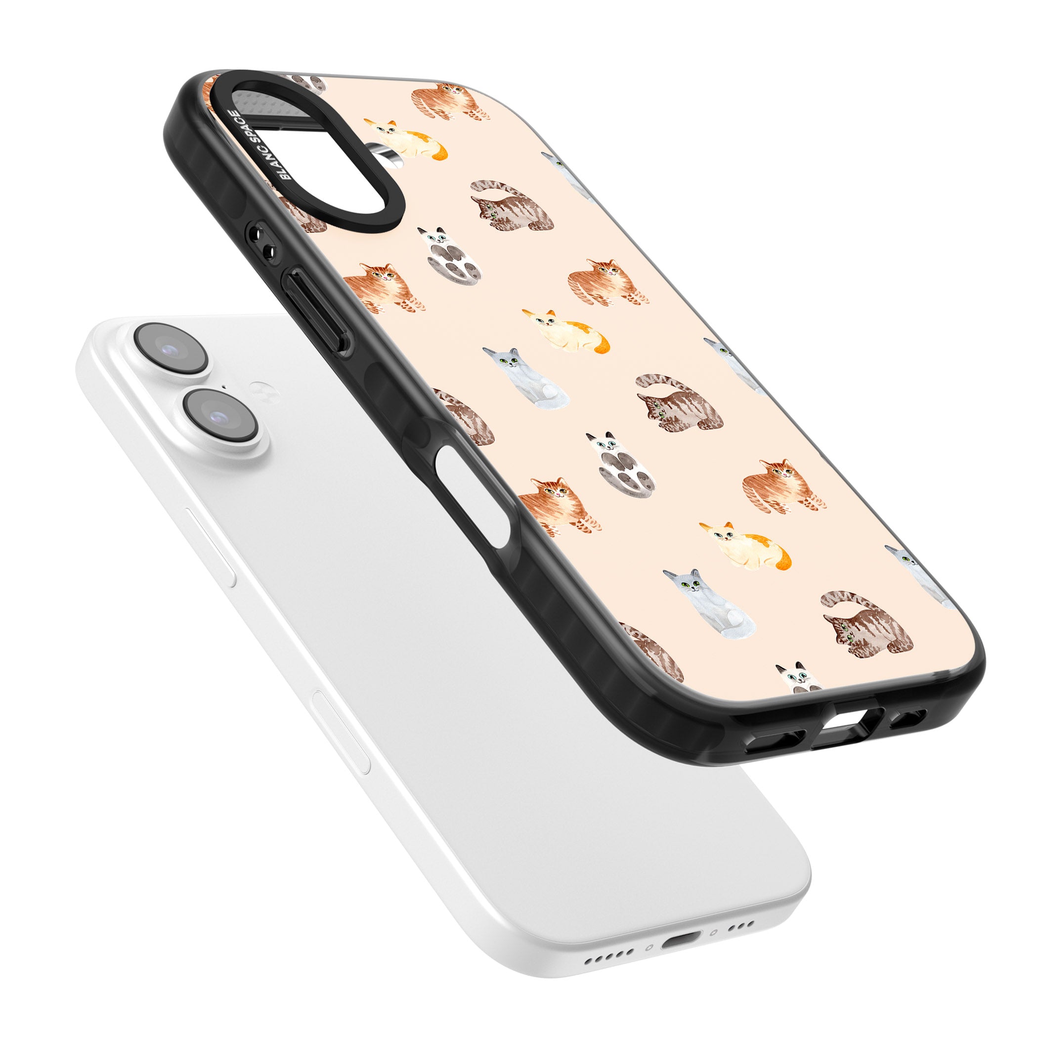Cute Cat Parade iPhone 17 Impact Black Phone Case Colours