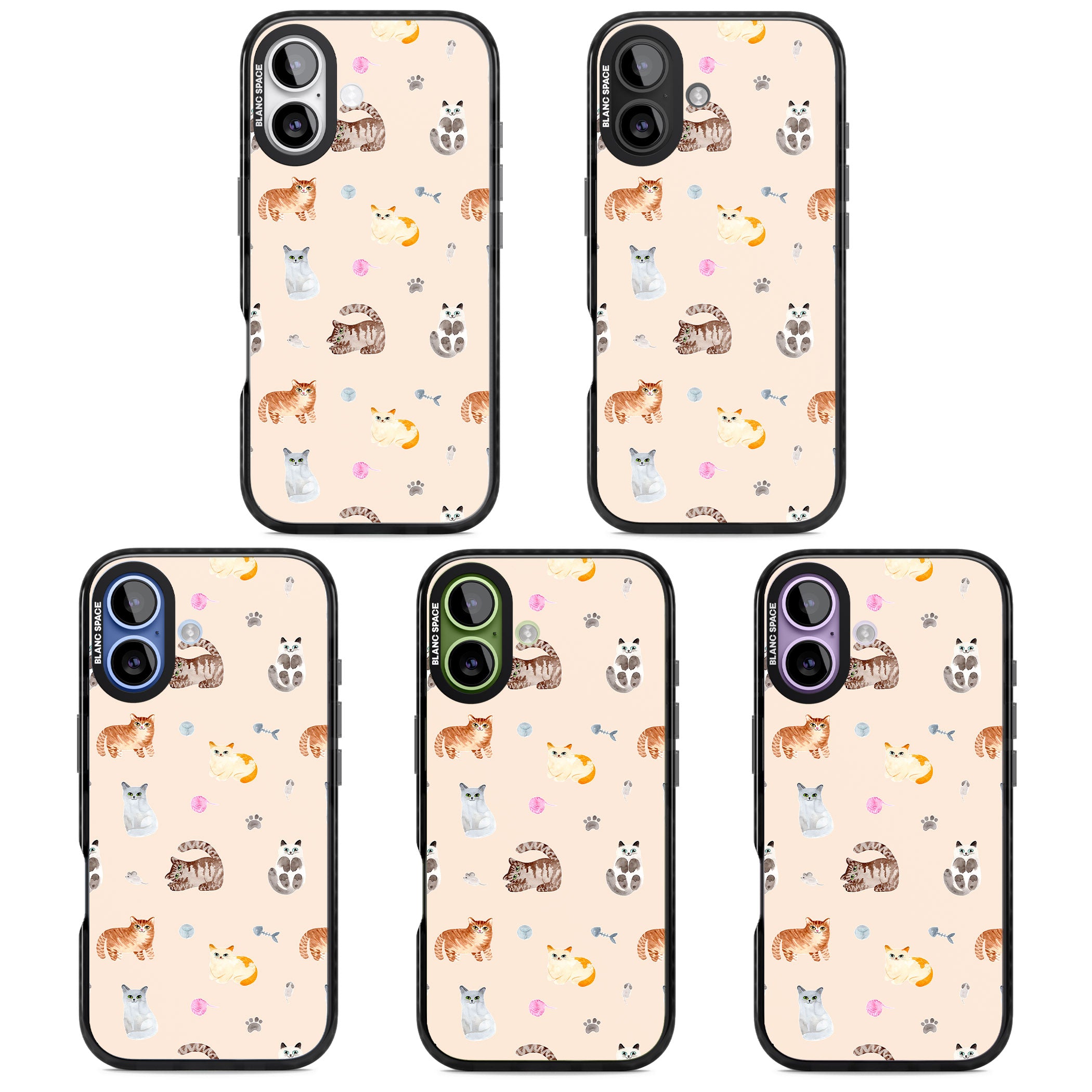 Cat Playground iPhone 17 Impact Black Phone Case APT Impact Protection