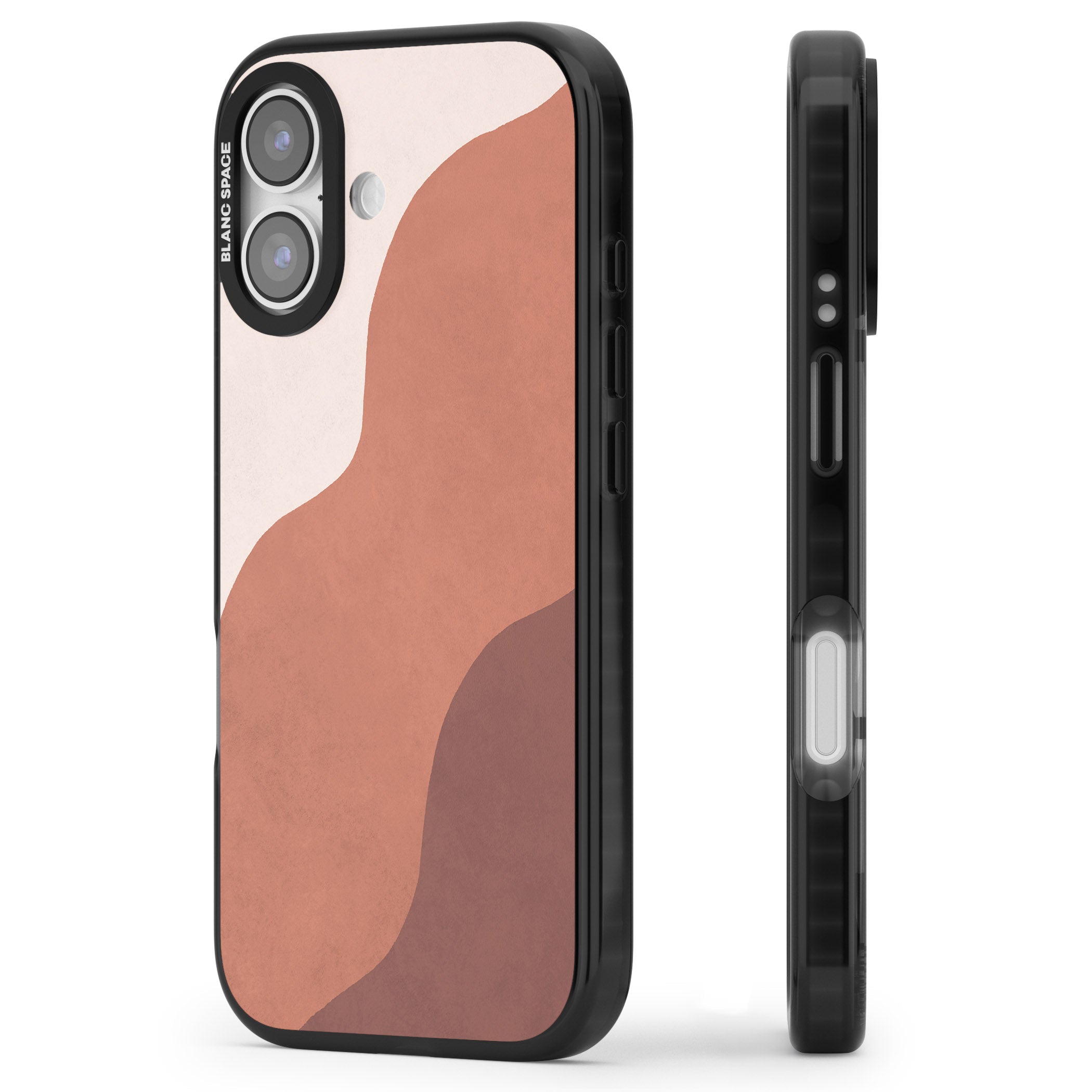 Lush Abstract Watercolour Design #3 iPhone 17 Impact Pro Black Phone Case Side Profile