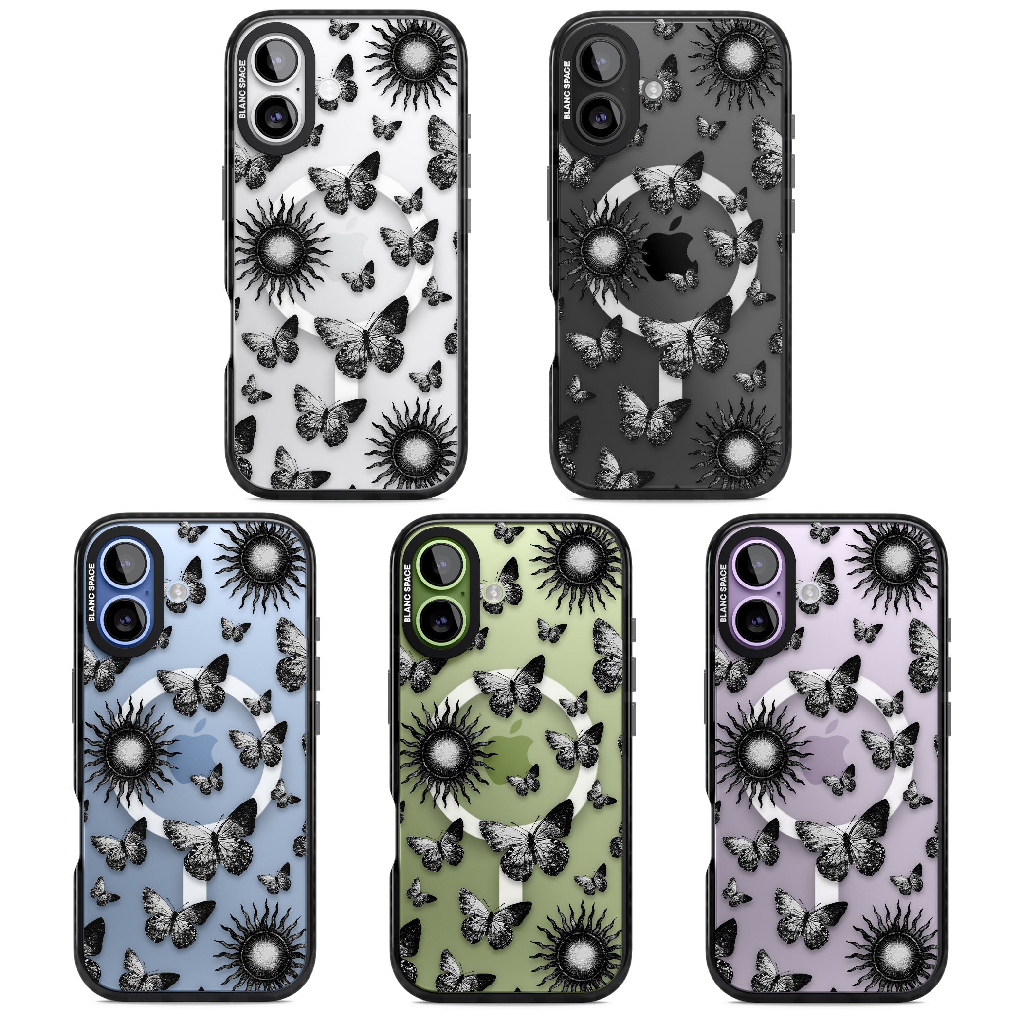 Butterflies Suns iPhone 17 Impact Pro Black Phone Case APT Impact Protection