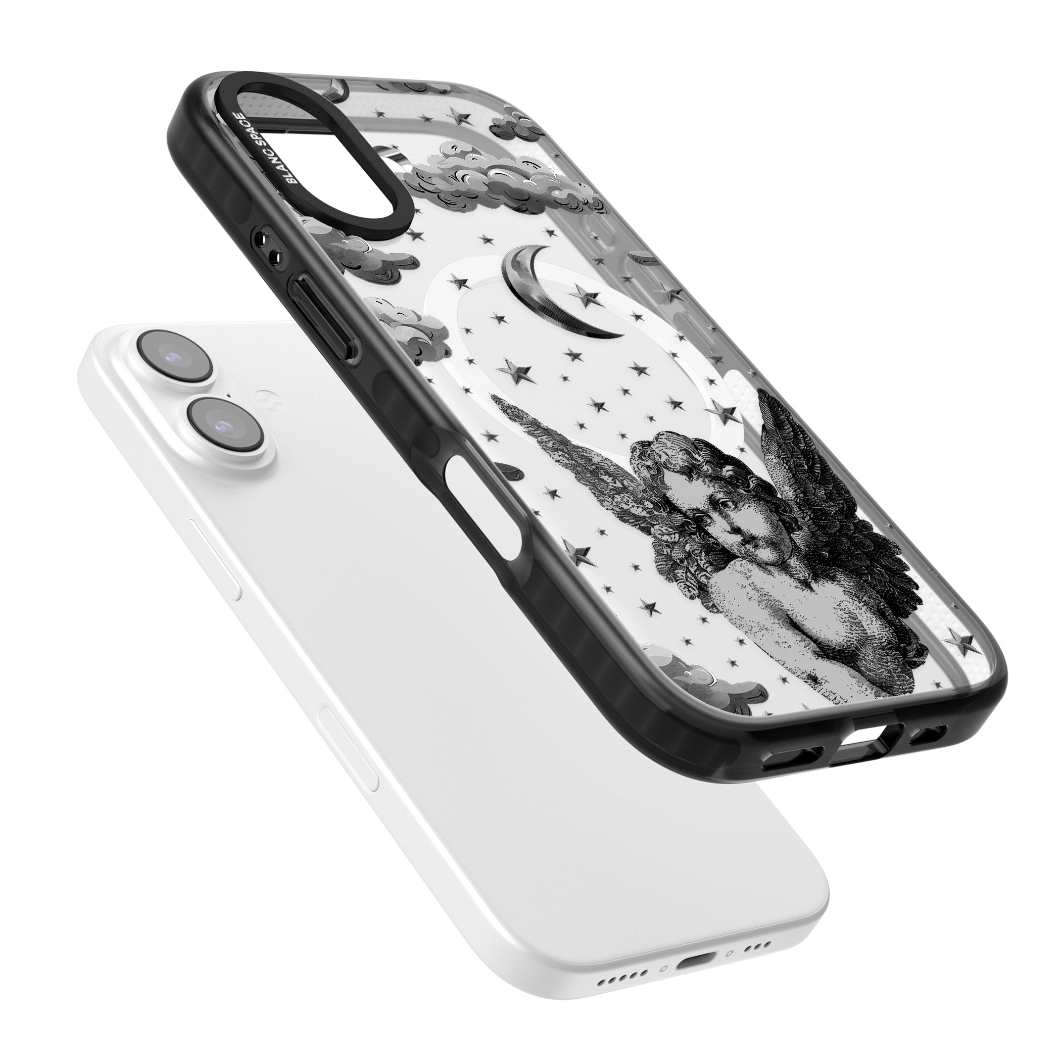 Celestial Cherub iPhone 17 Impact Pro Black Phone Case Colours