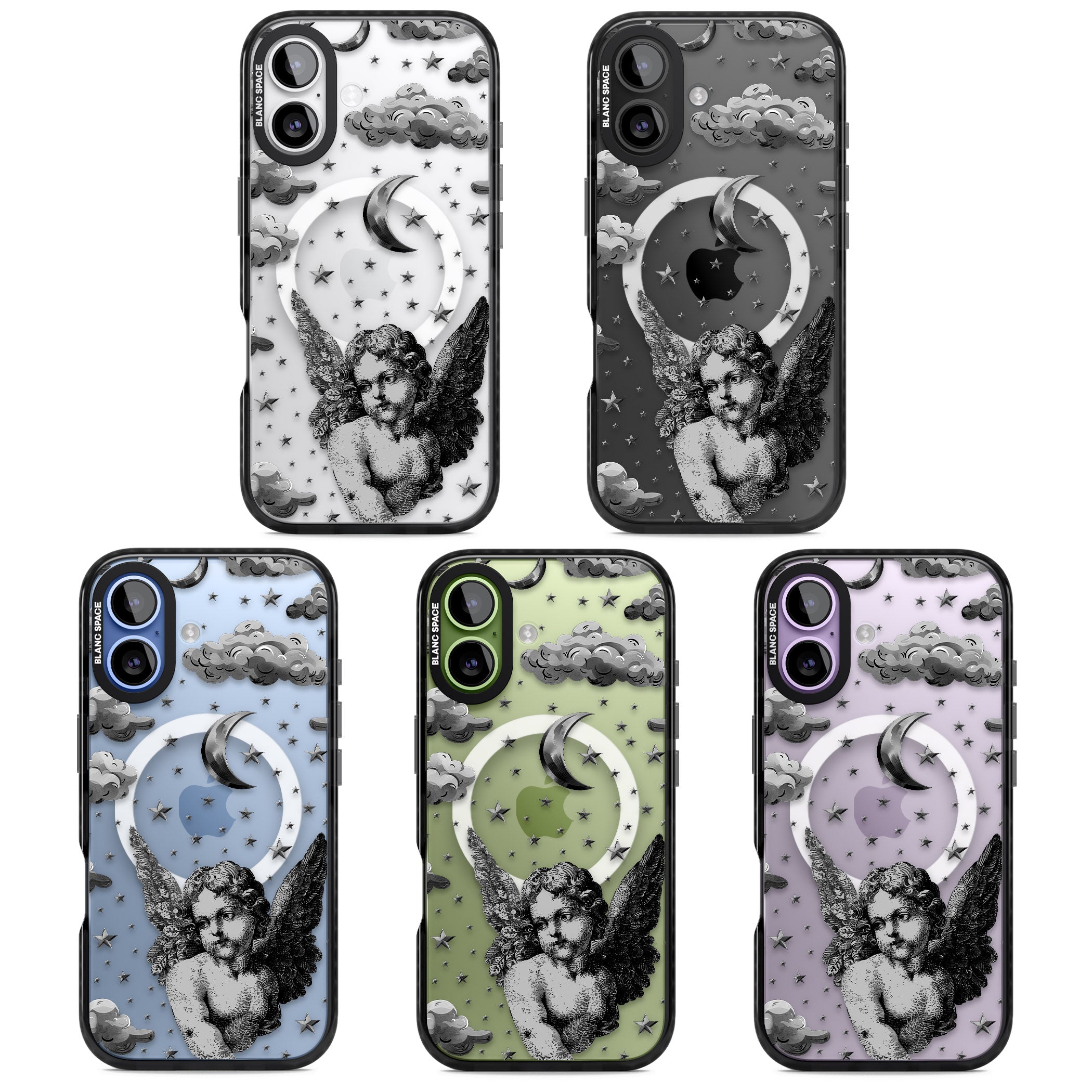 Celestial Cherub iPhone 17 Impact Pro Black Phone Case APT Impact Protection