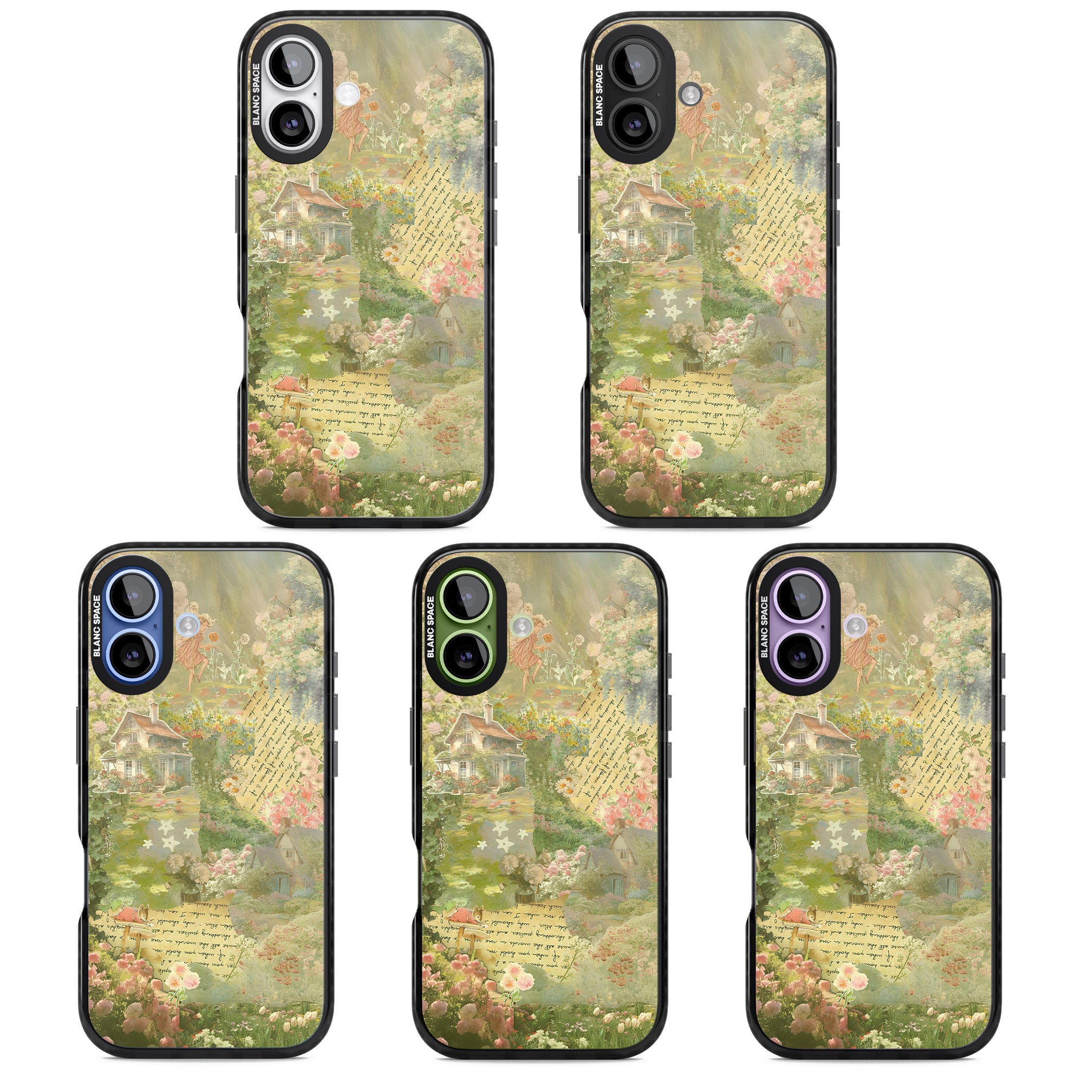 Soft Spring Collage iPhone 17 Impact Pro Black Phone Case APT Impact Protection
